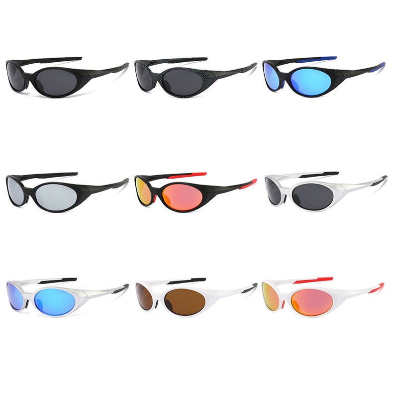 Men Women Polarized Oval Fashion Sunglasses Cycling Outdoor Sport Shade Glasses