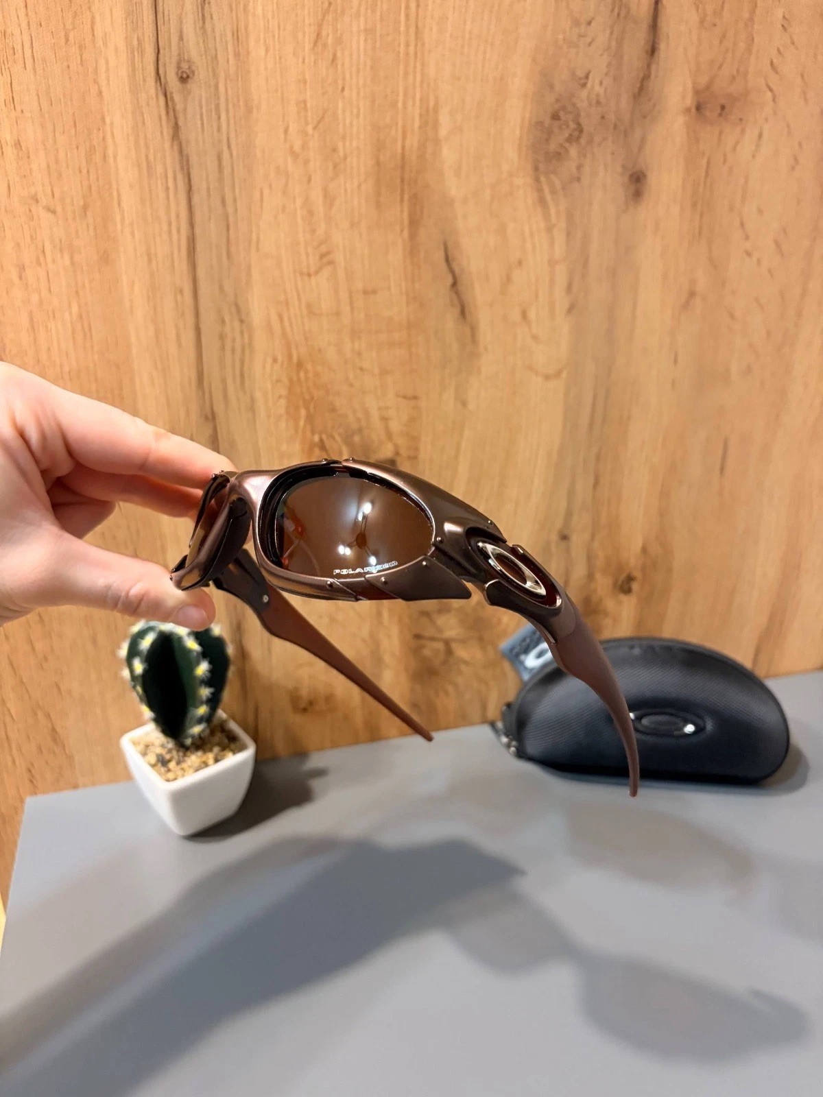 Oakley Plate Brown Sunglasses Outdoor Vintage
