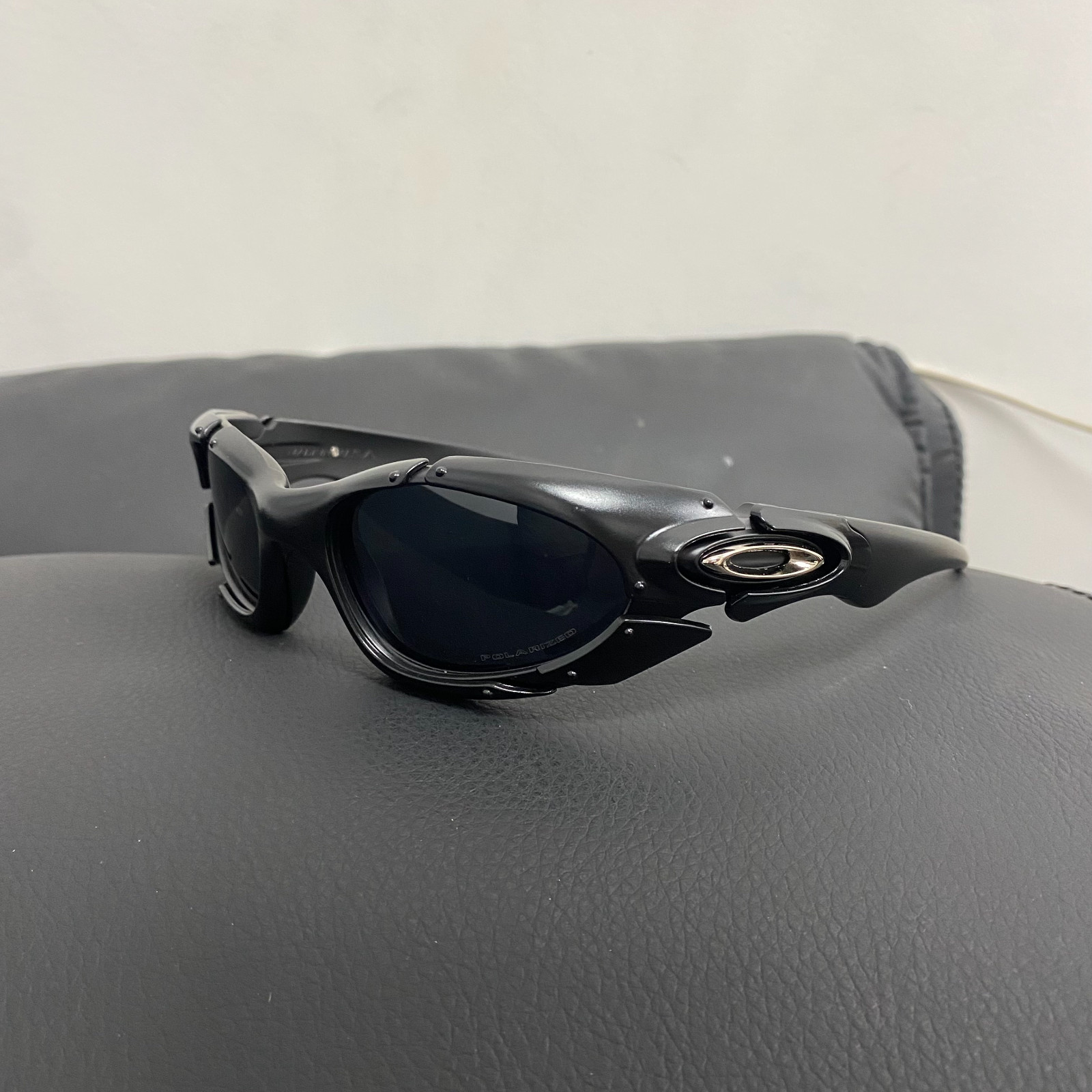 Oakley Plate Polarized Sunglasses Black Lens Y2K GorpCore Hype Vintage 90s