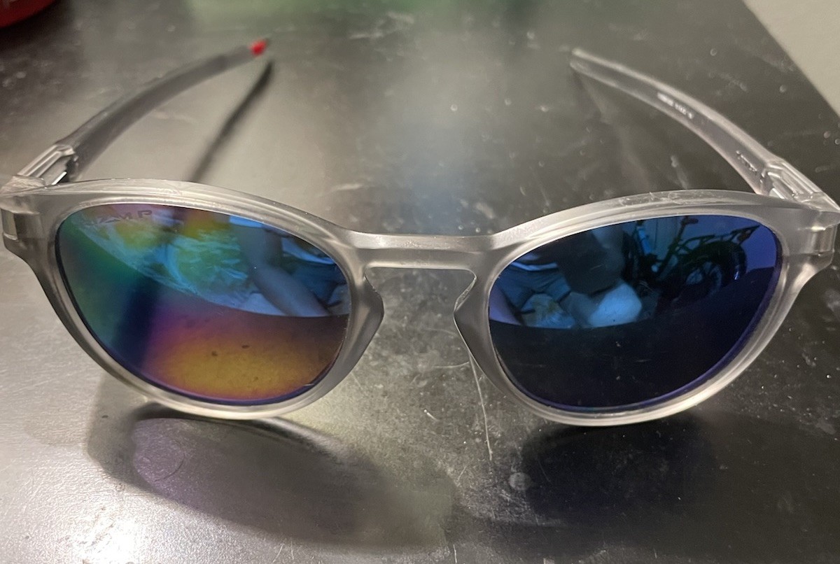 Oakley Latch Matte Grey Ink/Prizm Sapphire Polarized 53mm Sunglasses OO9265-3253