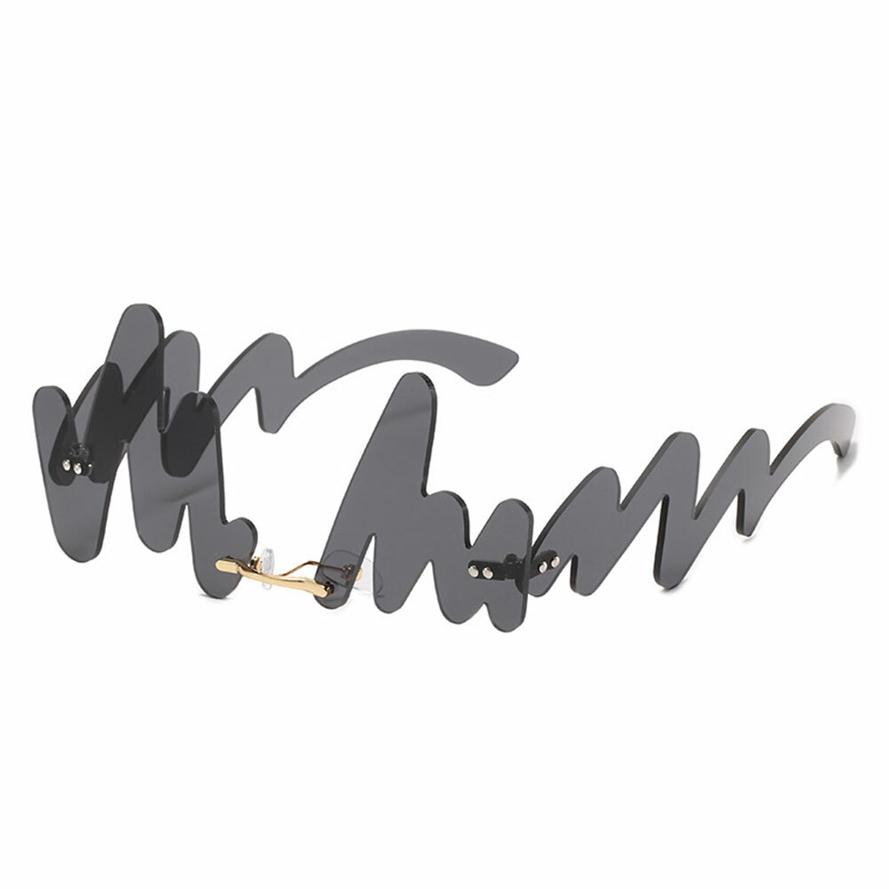 Unique N-shaped wave Sunglasses Outdoor Shade Glasses Playful irregular Eyewear