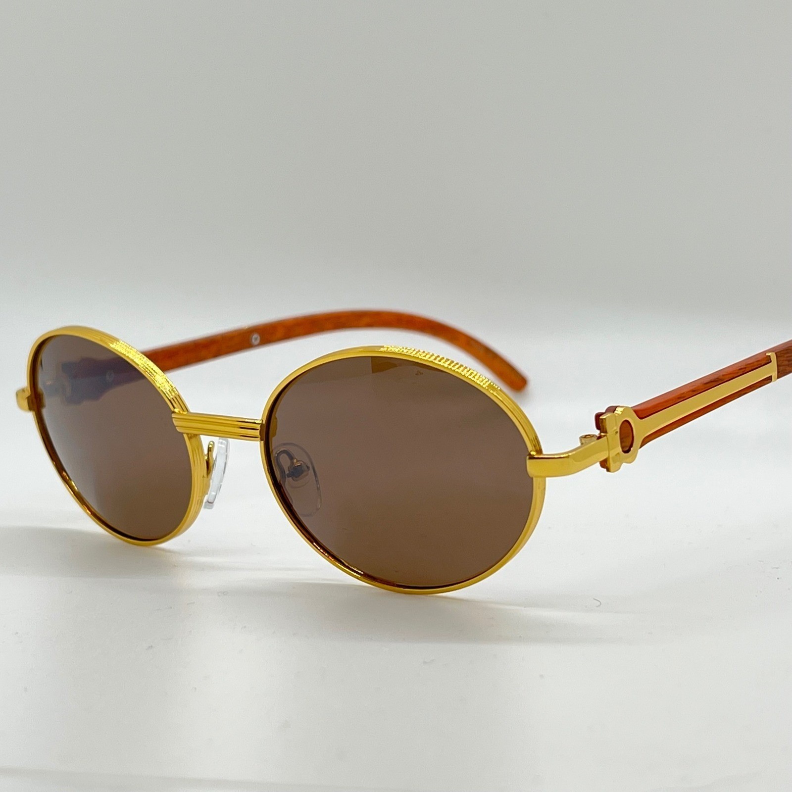 Sunglasses Gold Men’s Designer Fashion Eyewear Classic Retro 80’s 90’s Trendy