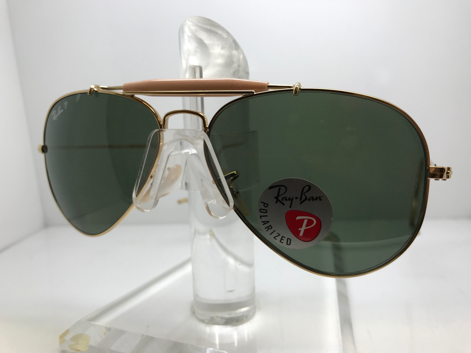 New Ray Ban Sunglasses RB 3030 L0216 rayban gold outdorsman cable polarized