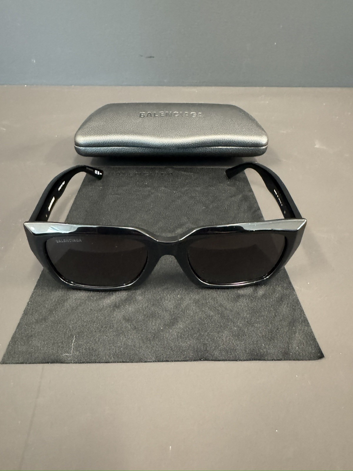 Balenciaga Grey Rectangular Unisex Sunglasses BB0272SA 001 54 BB0272SA 001 54