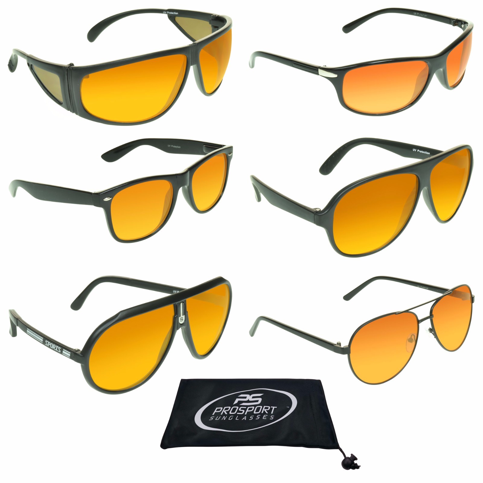 6 STYLES HD BLUE LIGHT BLOCKING Aviator Sunglasses High Definition Sport Golf