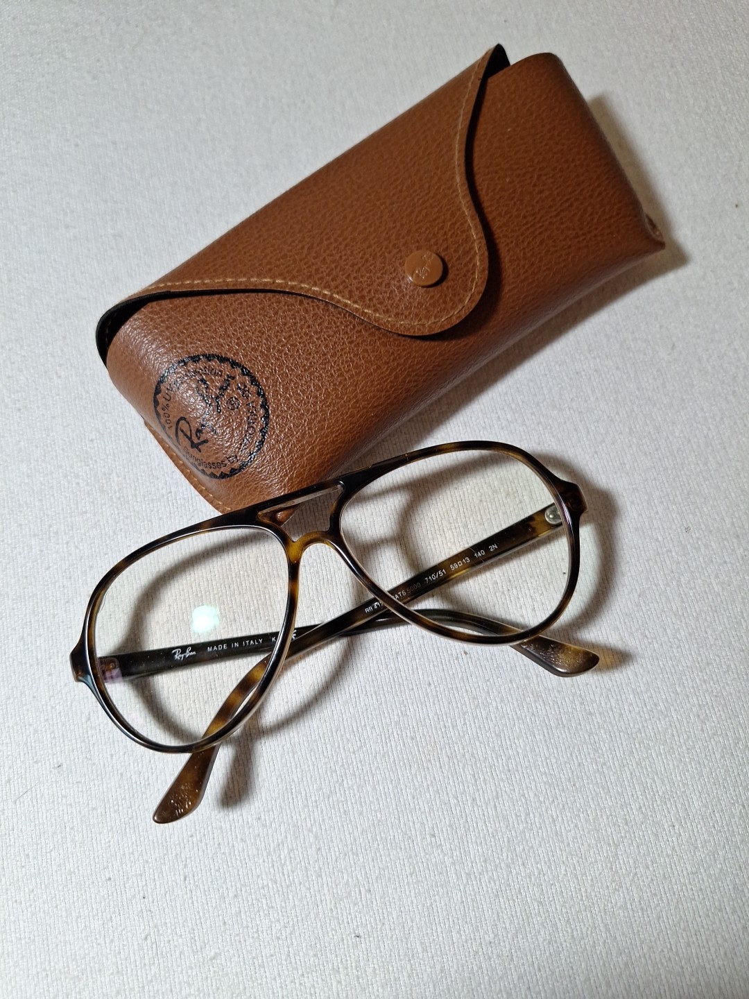 Ray-Ban Cats 5000 RB4125 Aviator Pre-owned Frames Only with Case