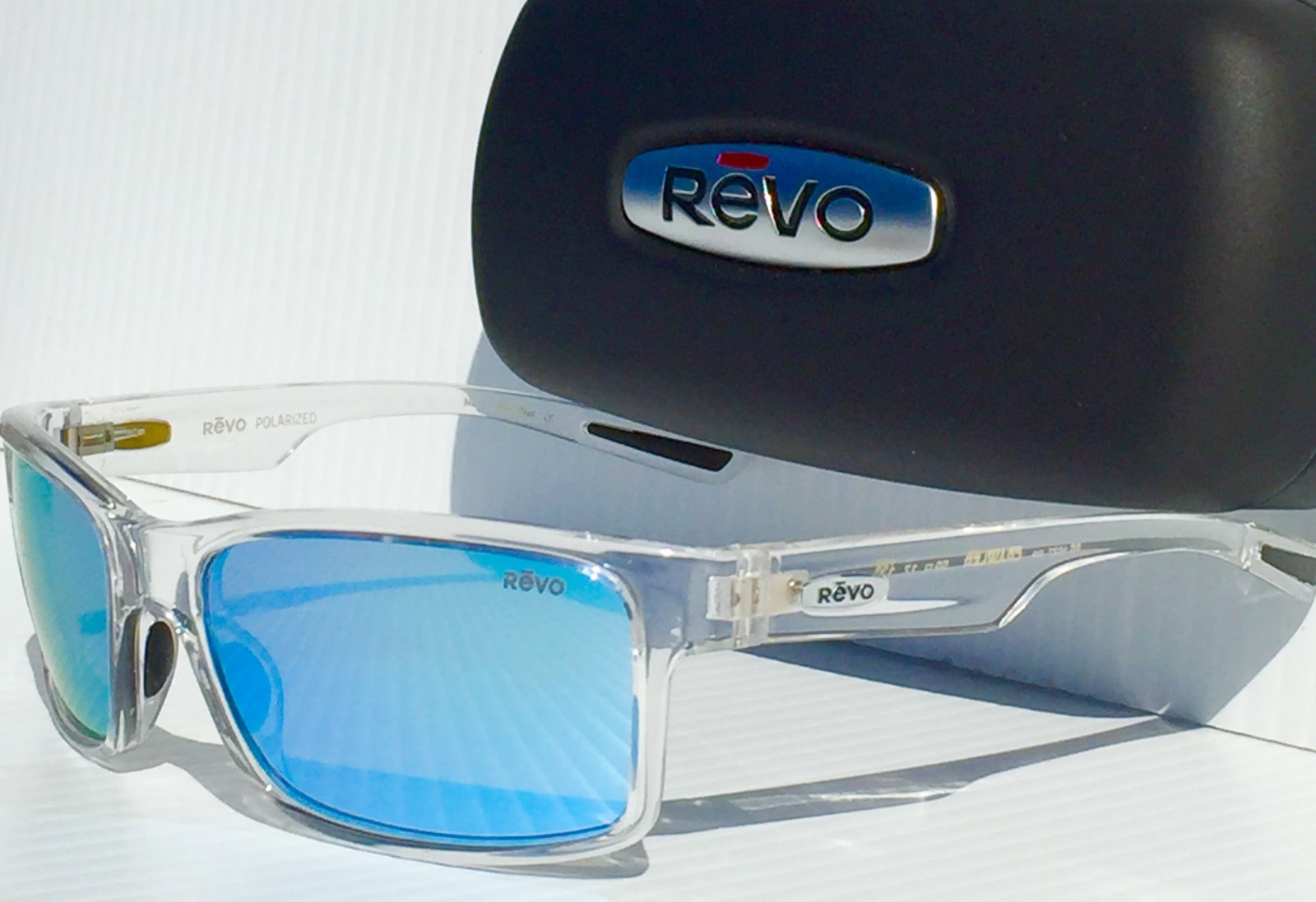 NEW* REVO CRAWLER CLEAR w Blue POLARIZED Lens Sunglass RE 1027 09 BL