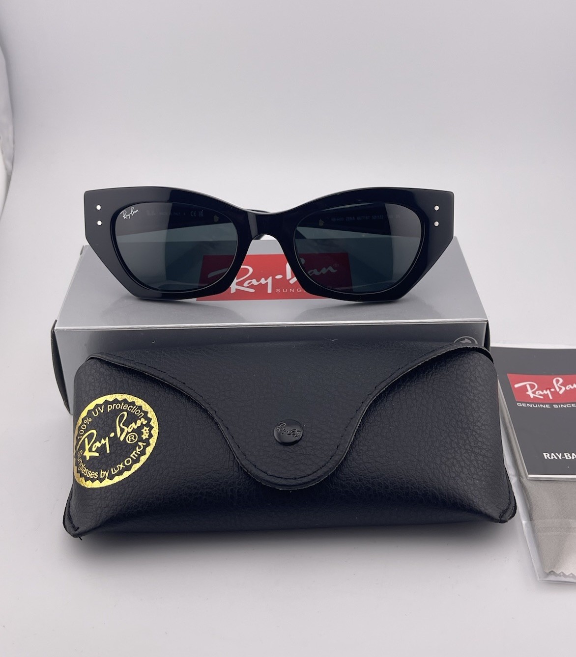 Ray-Ban Zena Bio-Based Black/Dark Grey 52mm Sunglasses RB4430 667787 52-22