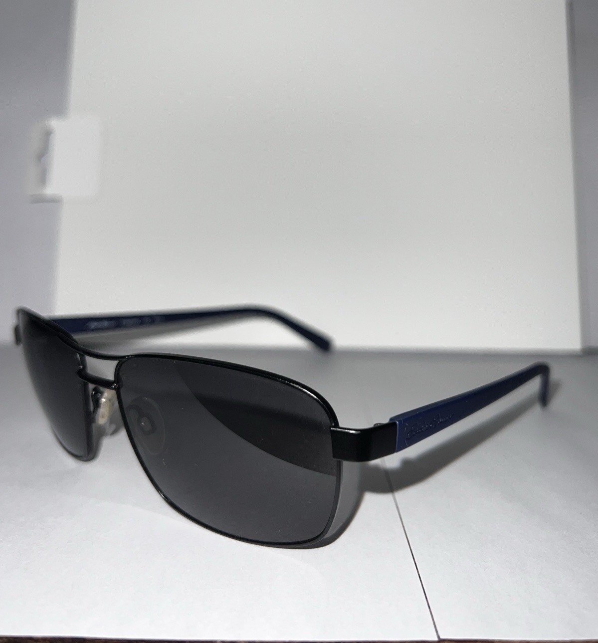 Eddie Bauer EB32602P Polarized Sunglasses Black Blue 58-16-140 w/ Case