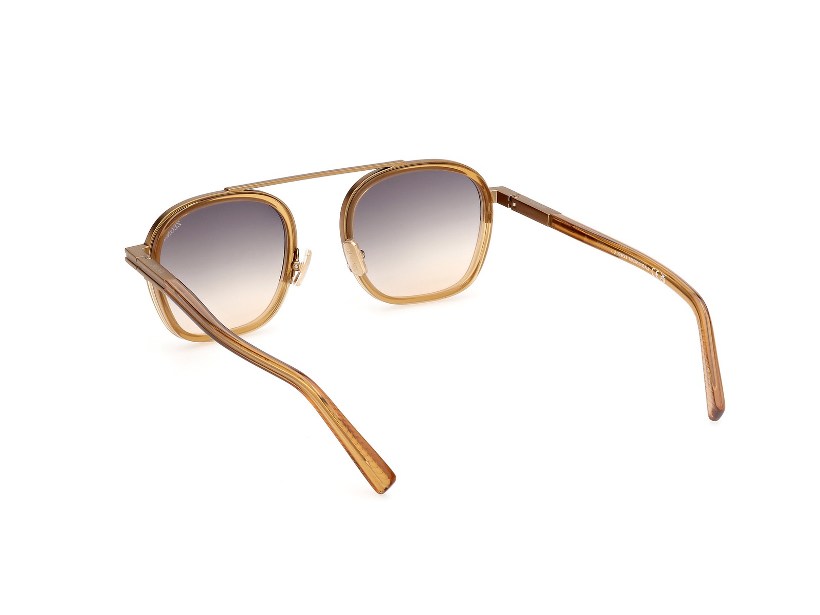 ZEGNA EZ0231 Sunglasses Sun Glasses 39K Dark Yellow Authentic New 51 Unisex