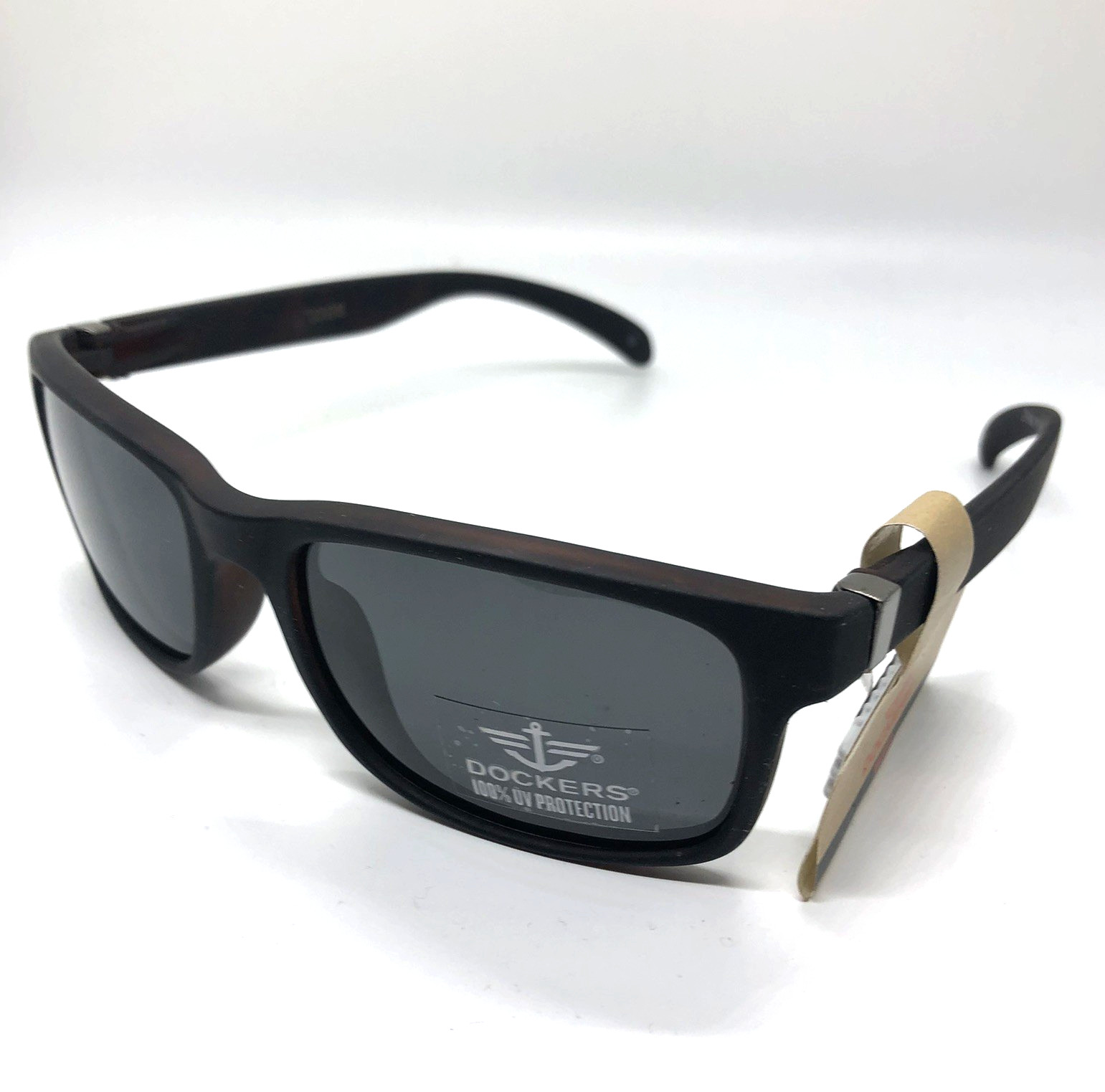 Dockers POLARIZED Sunglasses Matte Black Rubberized 100% UV Protection NWT $34