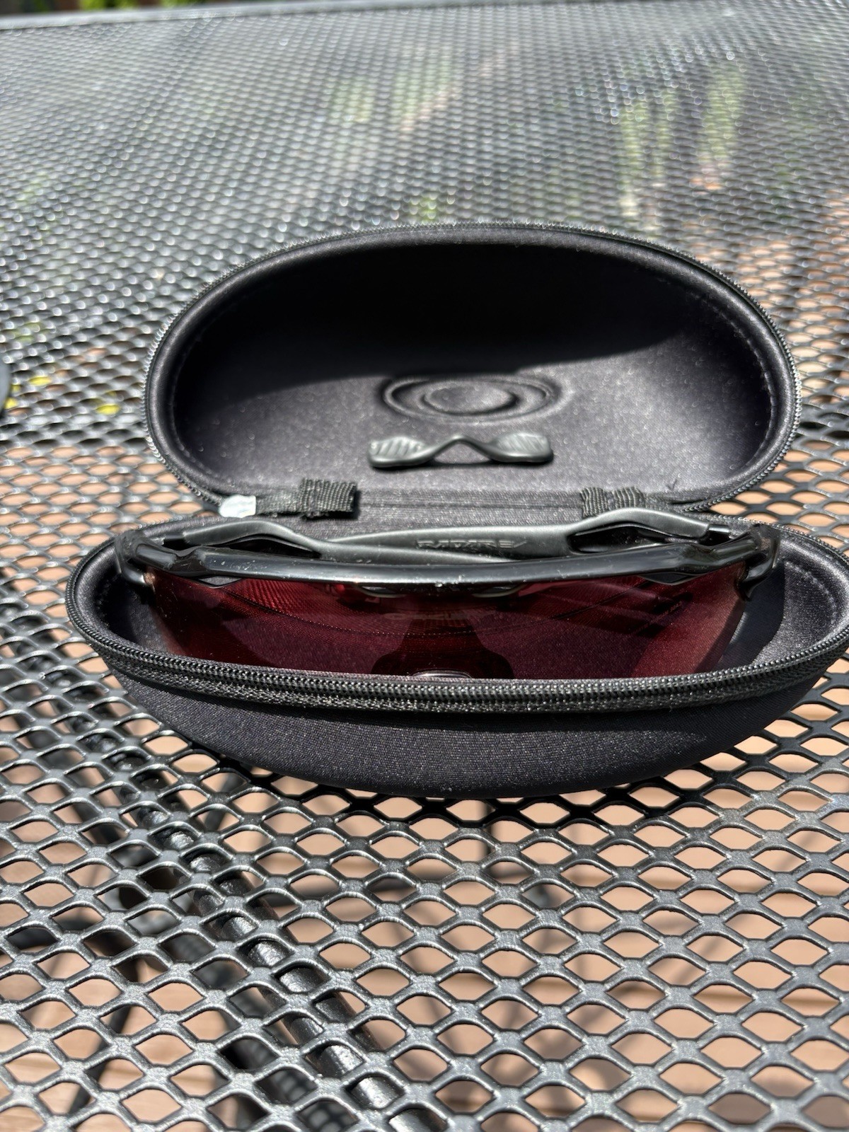 Custom Okaleys Polarized Sunglasses GREAT Condition With Case And Nose Pad