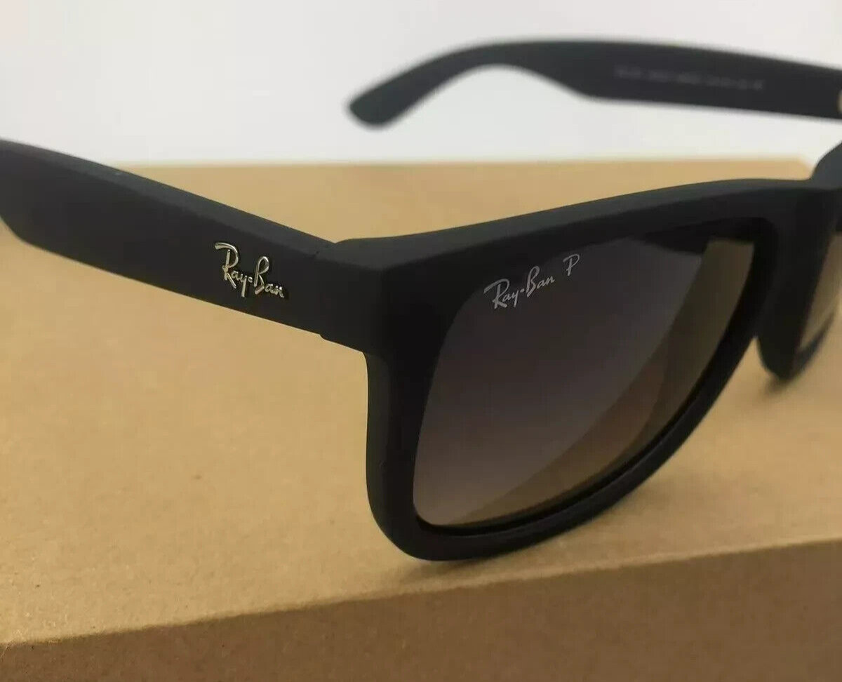 Men’s Sunglasses RB4165 622/T3 Ray-Ban Justin Black Frame Grey Gradient Lenses