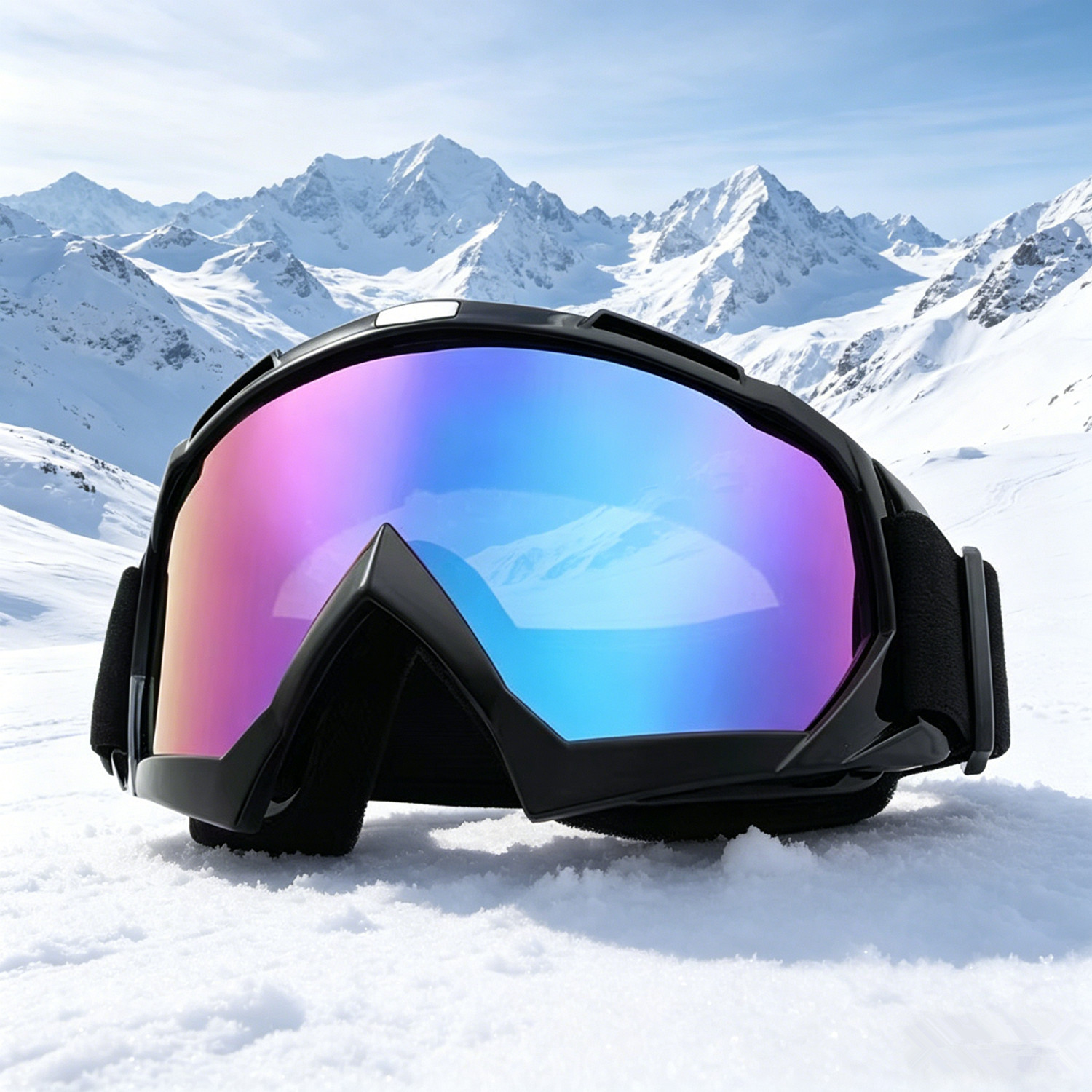 Motorcycle OTG Goggles Fit Over Glasses Padded Windproof Riding Adjustable Strap