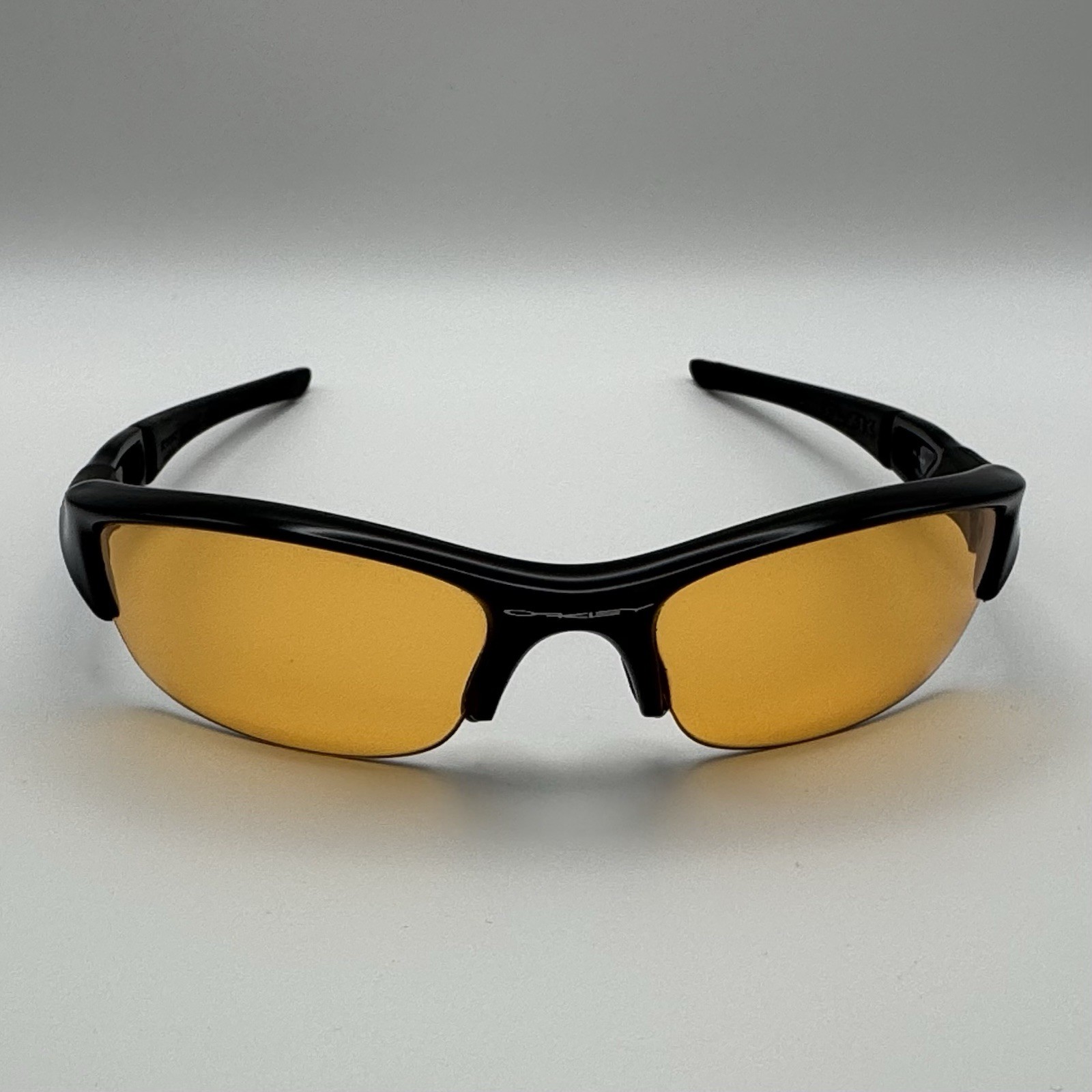 Oakley Flak Jacket XLJ 03-953 Jet Black Yellow Persimmon Sunglasses Made In USA