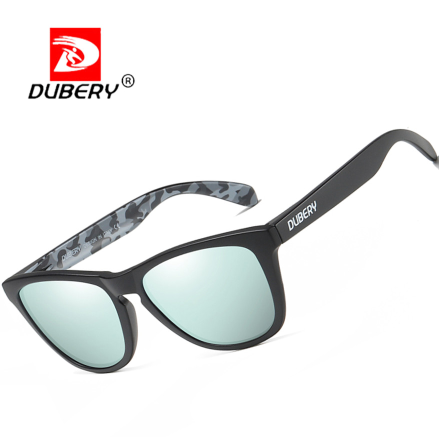 DUBERY Square Polarized Sport Sunglasses For Men Women Driving Fishing Glasses