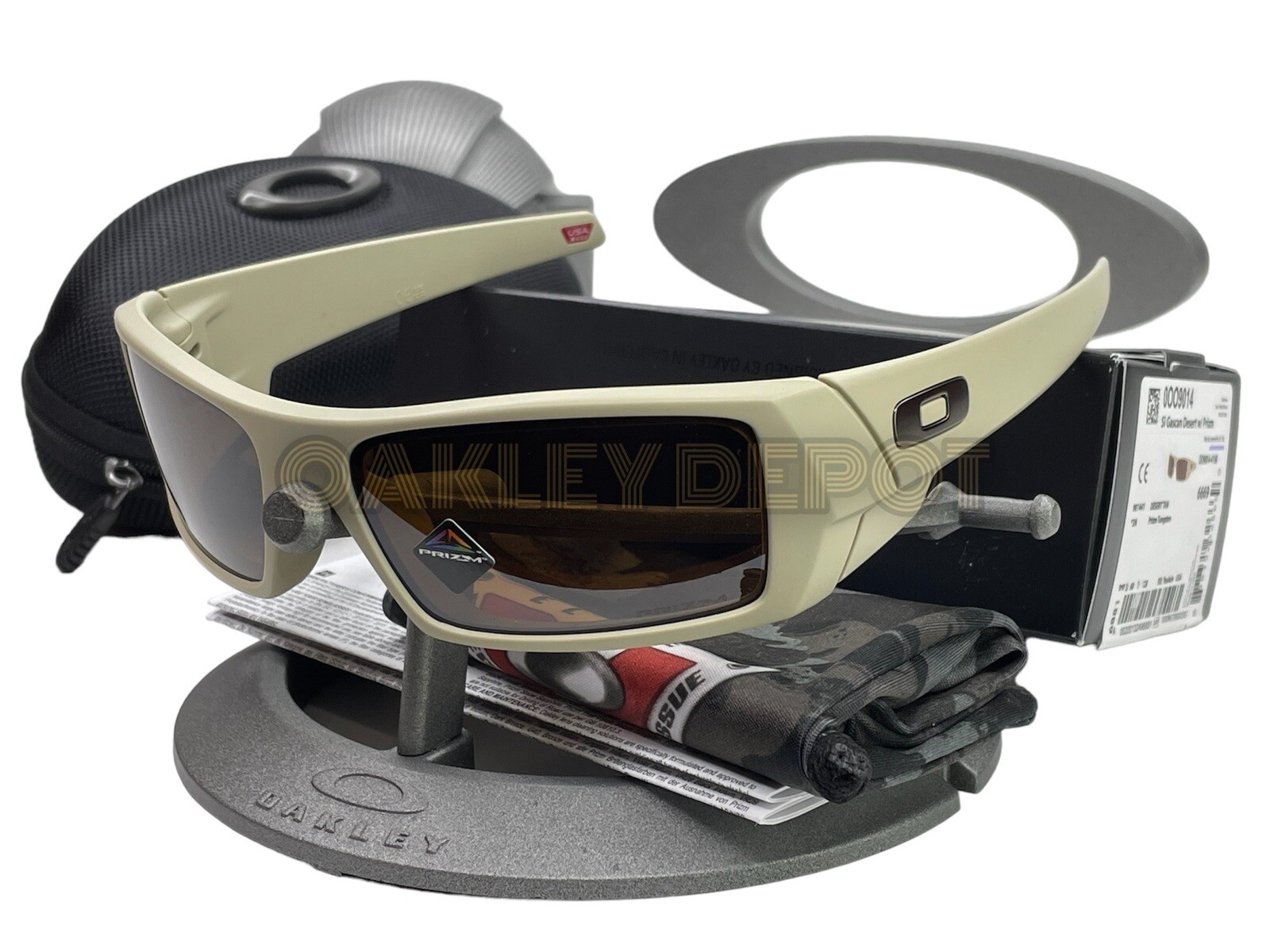 ✅🕶️ OAKLEY GASCAN SI 009014 DESERT TAN/PRIZM TUNGSTEN SUNGLASSES