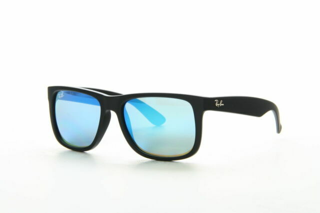 Ray-Ban RB4165 622/55 54-16 Justin Color Mix Sunglasses – Black/Blue Mirror