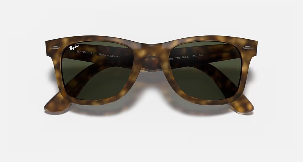 Ray-Ban Wayfarer Ease Polished Light Havana Frame/ G-15 Green Lens RB4340 710 50