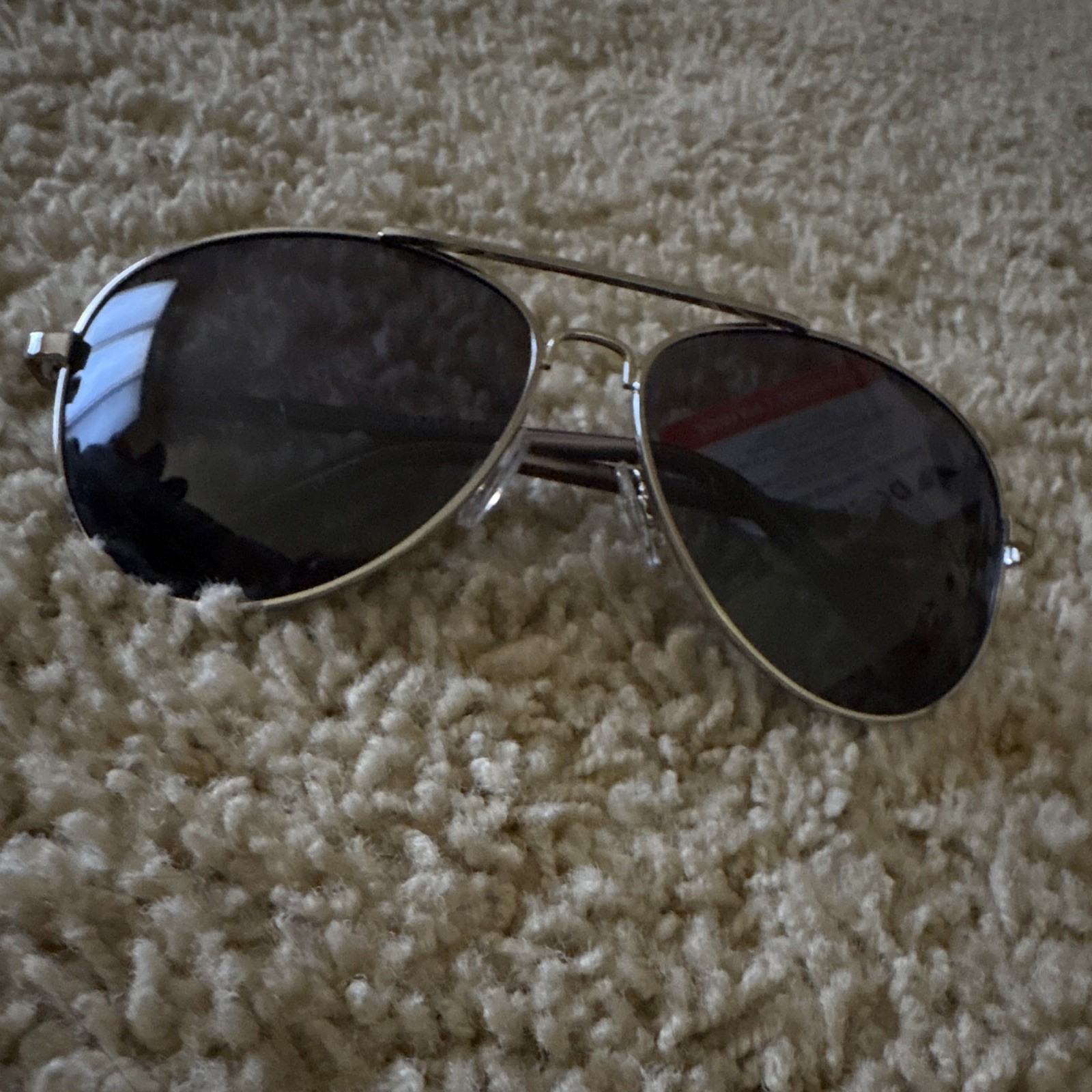 Dockers Men’s Polarized Aviator Sunglasses Metal Frame Black Lenses