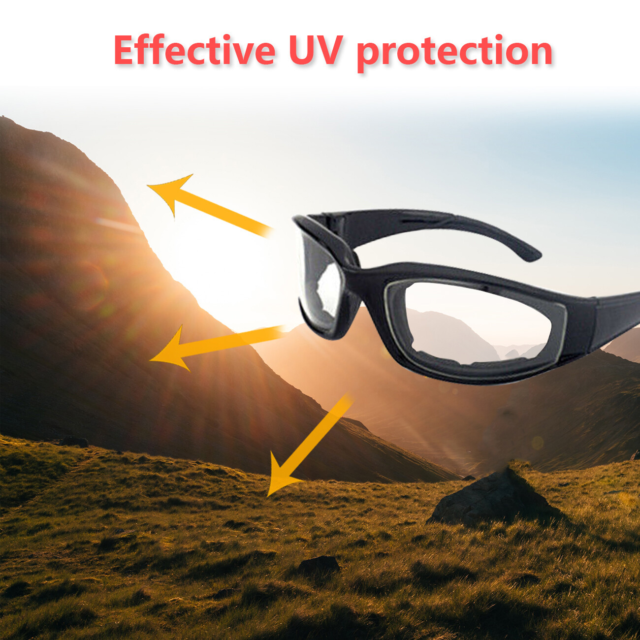 Riding Glasses Clear Lens Wind Resistant Anti Fog Len Sunglasses Motorcycle Bike