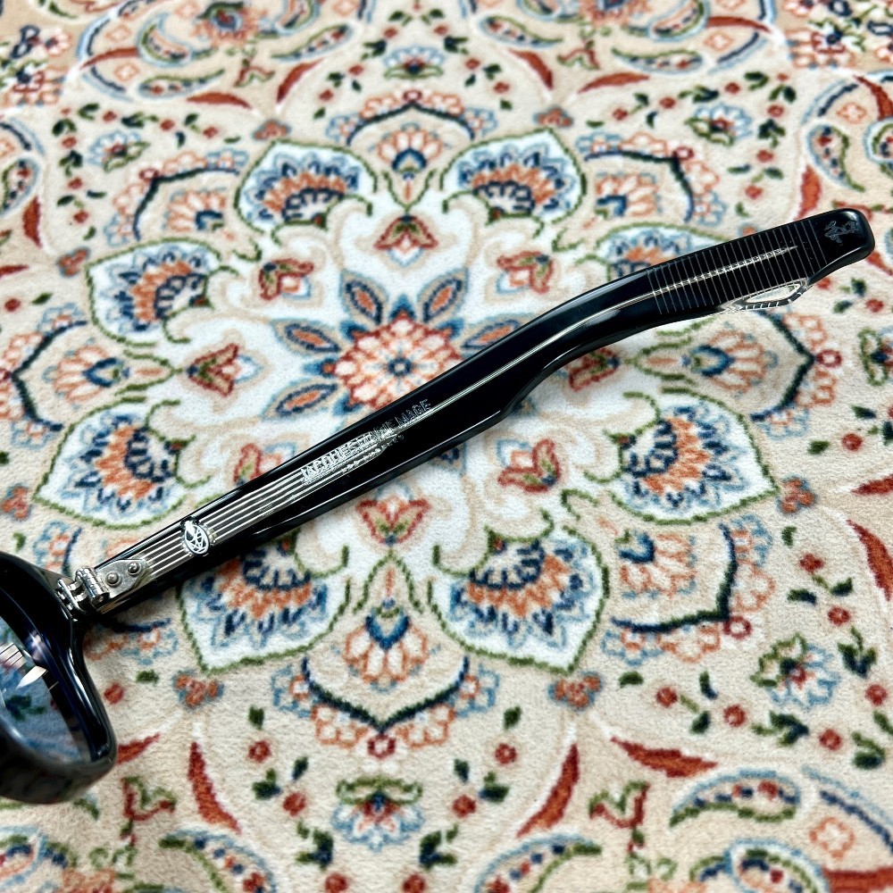 [A+, Size 44mm] Jacques Marie Mage Zephirin Titan Silver Sunglasses Black