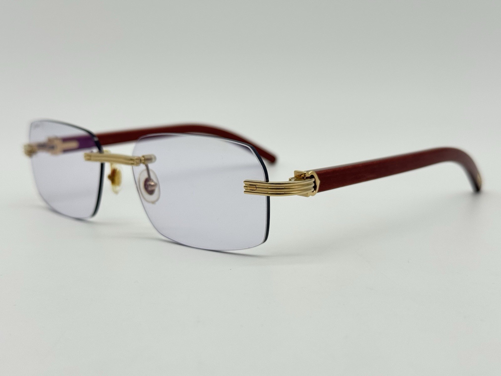 PREMIERE C DE CARTIER BURGUNDY WOOD SUNGLASSES CT0286O NEW 100% GENUINE ~$3575