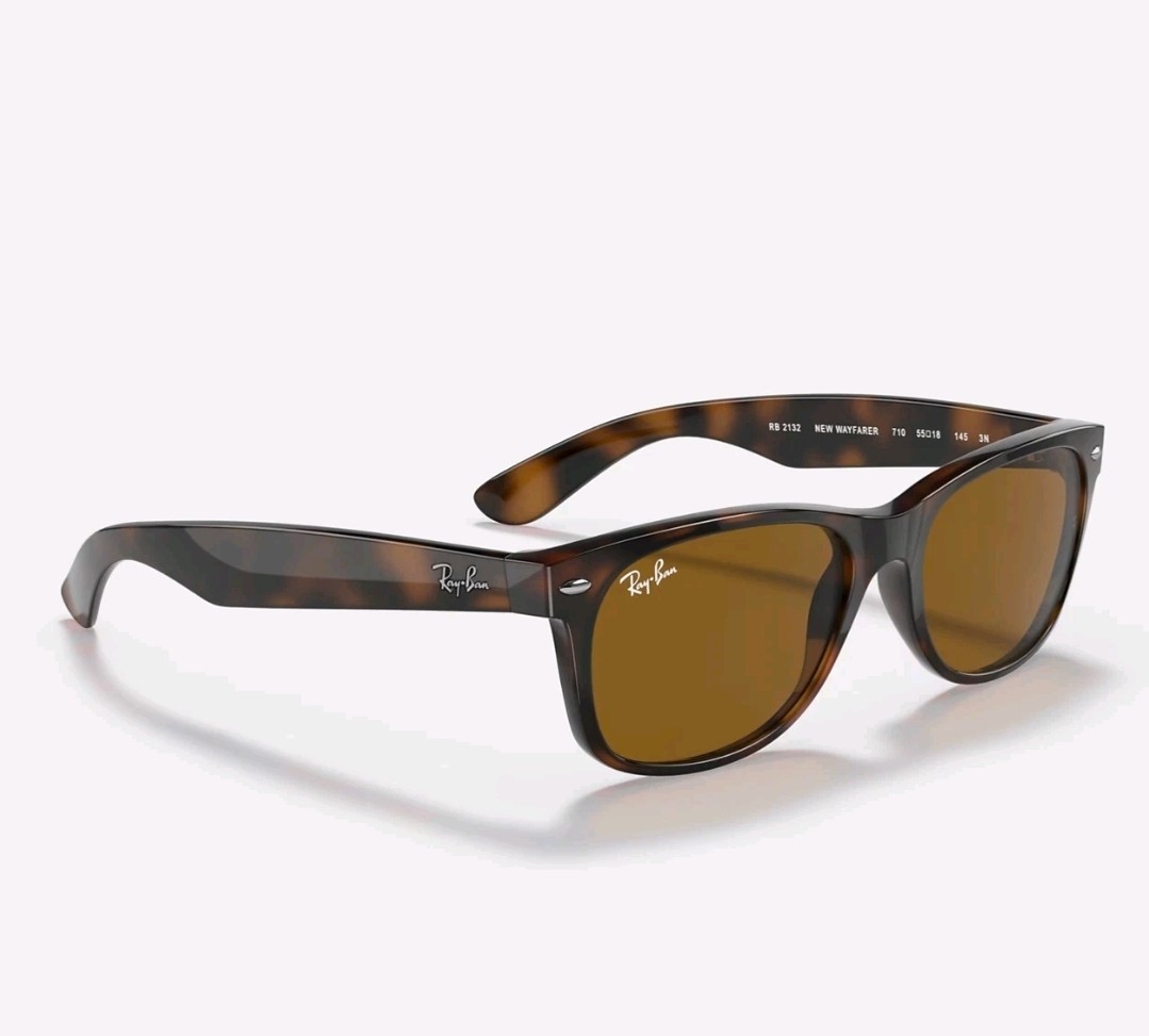 Ray-Ban RB2132 710 55mm New Wayfarer Light Havana B-15 Brown