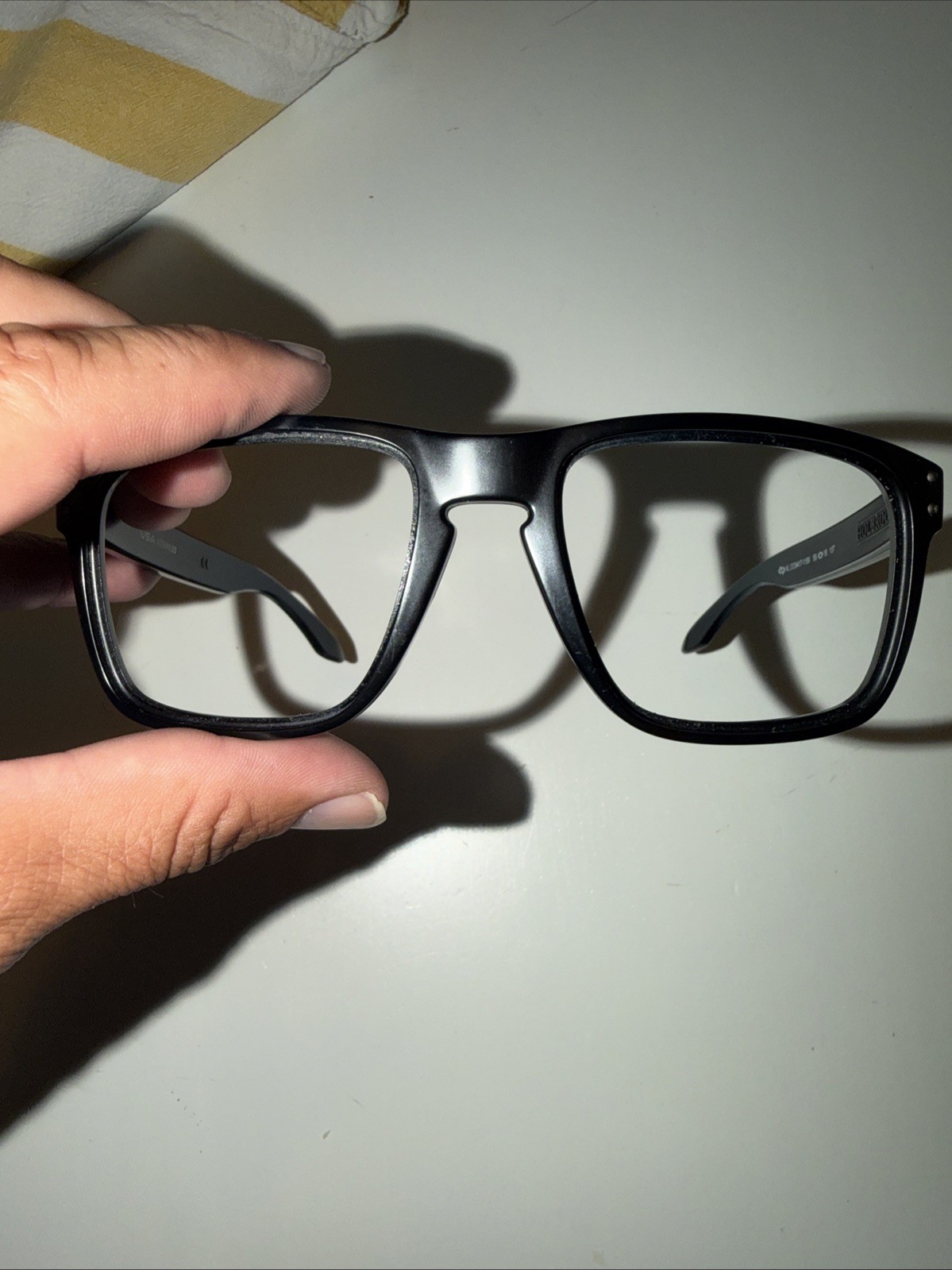 Mens Sport Sunglasses Black Matte Frame Emblem Logo – FRAME ONLY