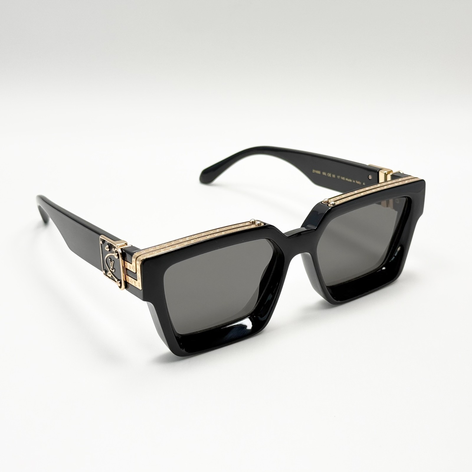 Louis Vuitton Z1165W 1.1 Millionaires Sunglasses Black Frame Gray Lens New