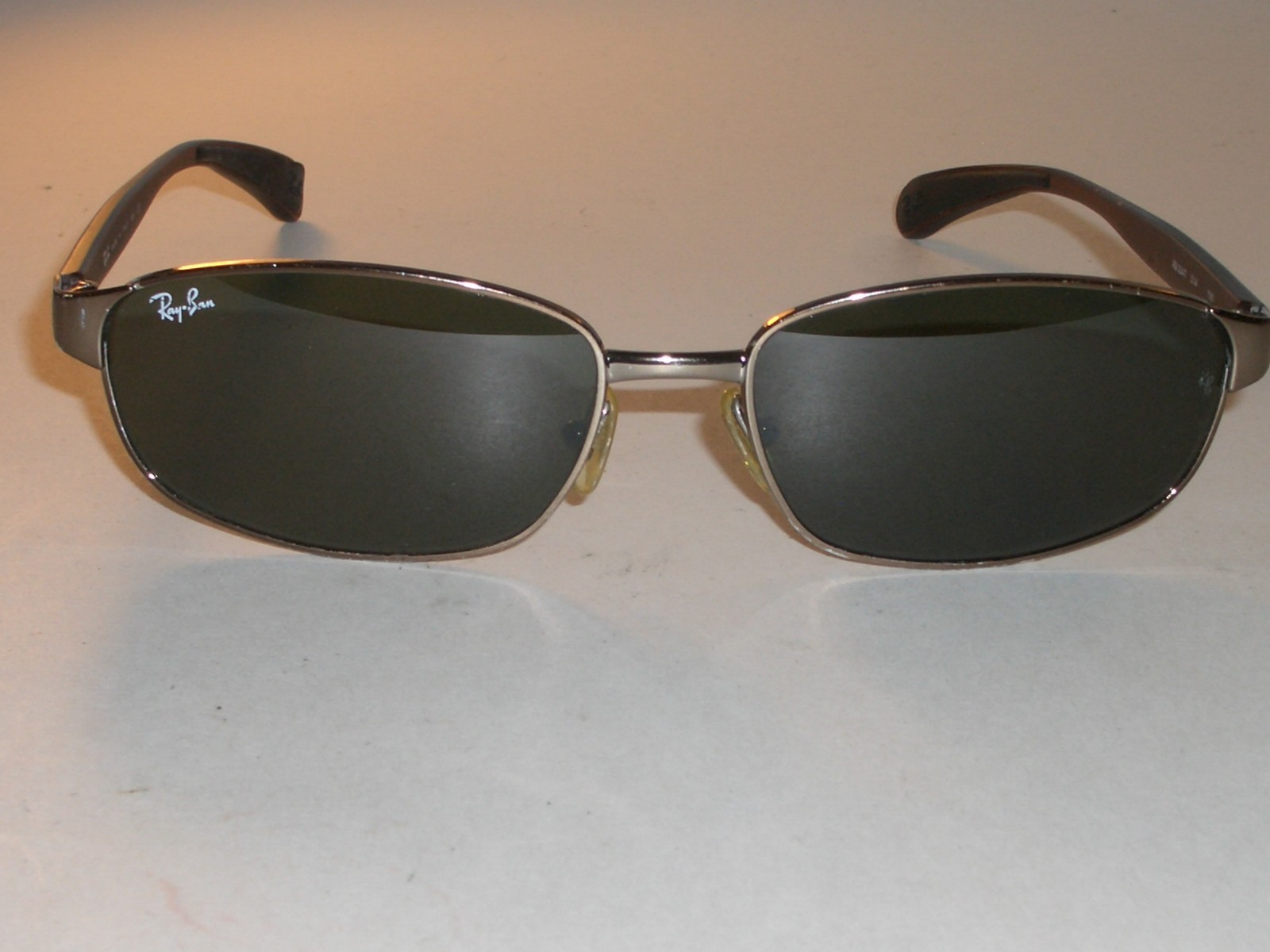RAY BAN RB3247 59[]17mm BROWNISH CHROME G15 UV GLASS LENS SUNGLASSES w/CASE