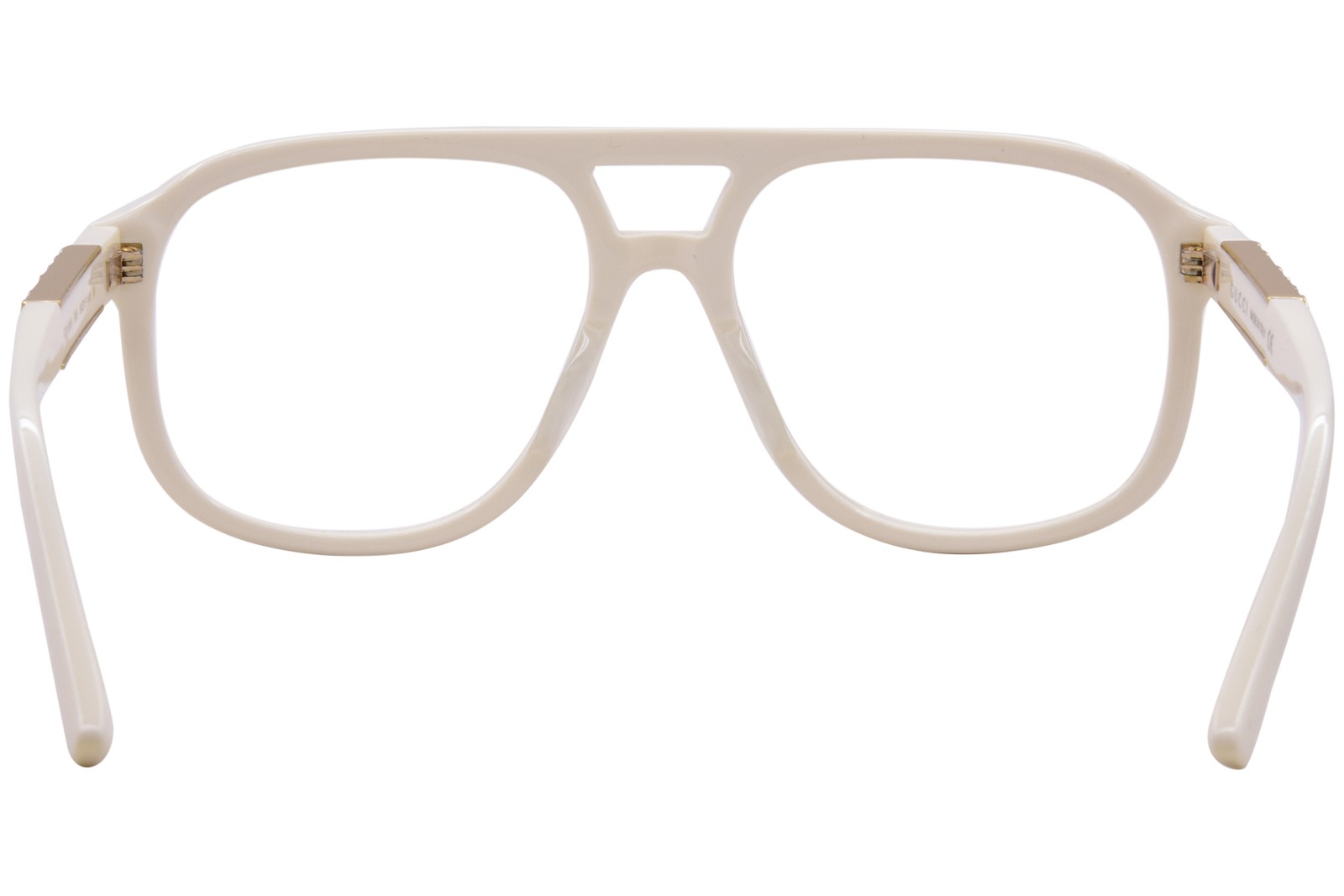 Gucci GG1188S 005 Sunglasses Ivory/Clear Pilot 58mm