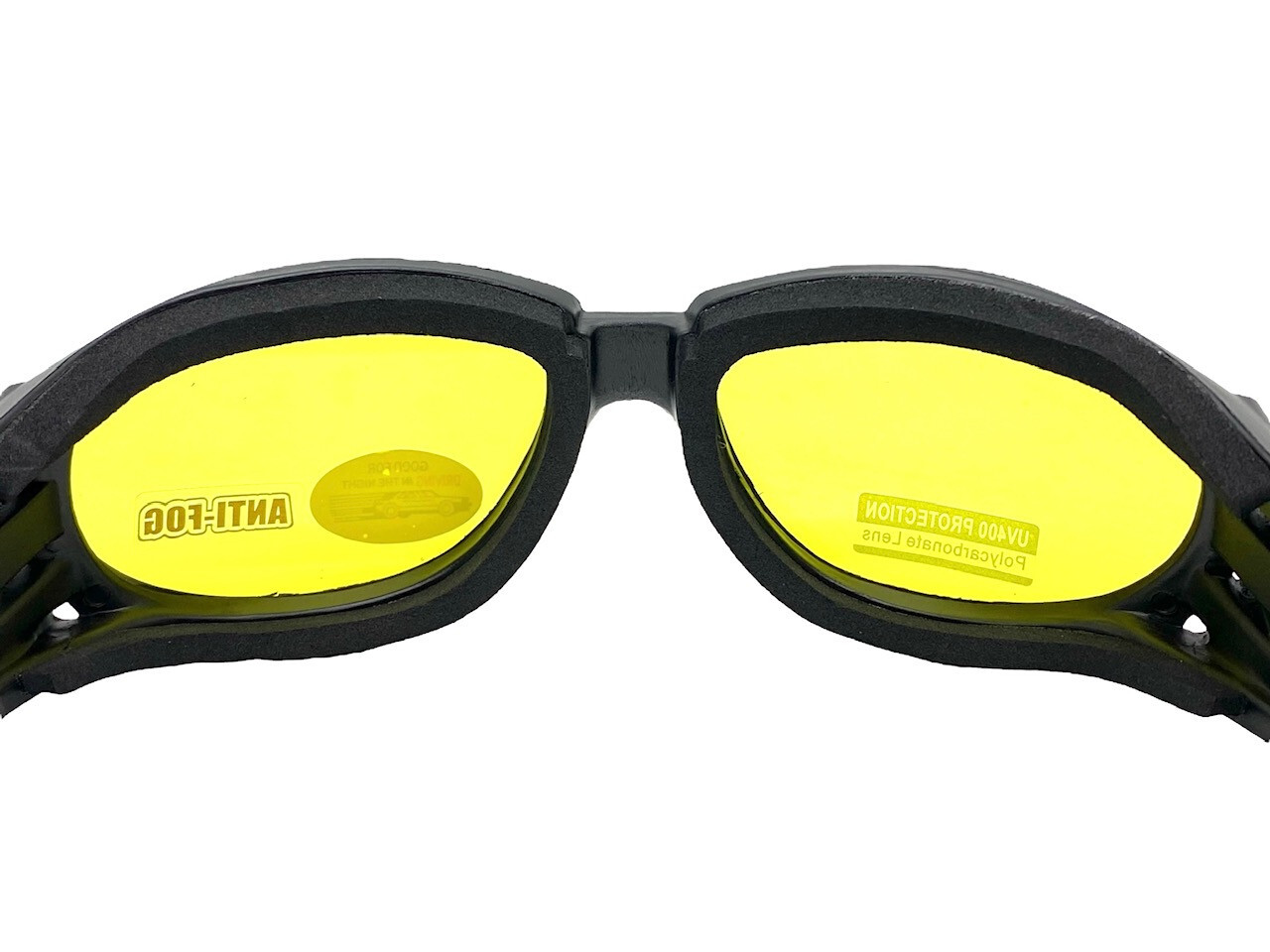 Men’s MOTORCYCLE Biker Day or Night Riding Padded Safety GOGGLES Anti Fog Lens