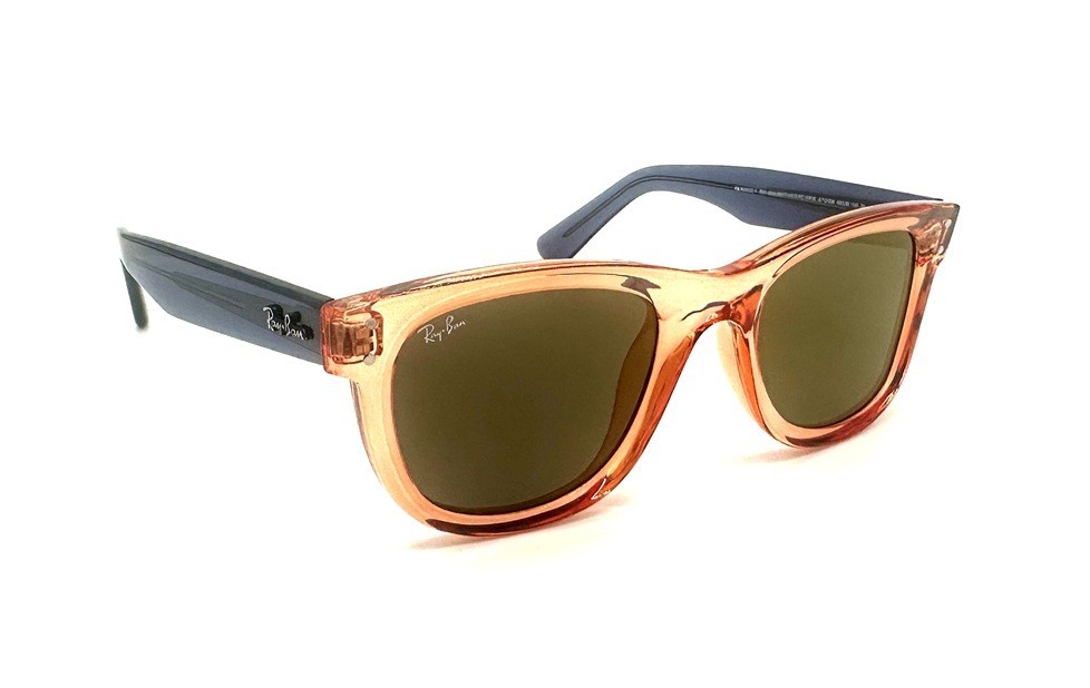 Ray Ban Wayfarer Reverse Transparent ORANGE/ Brown Sunglasses 0502S 6712/GM 53mm