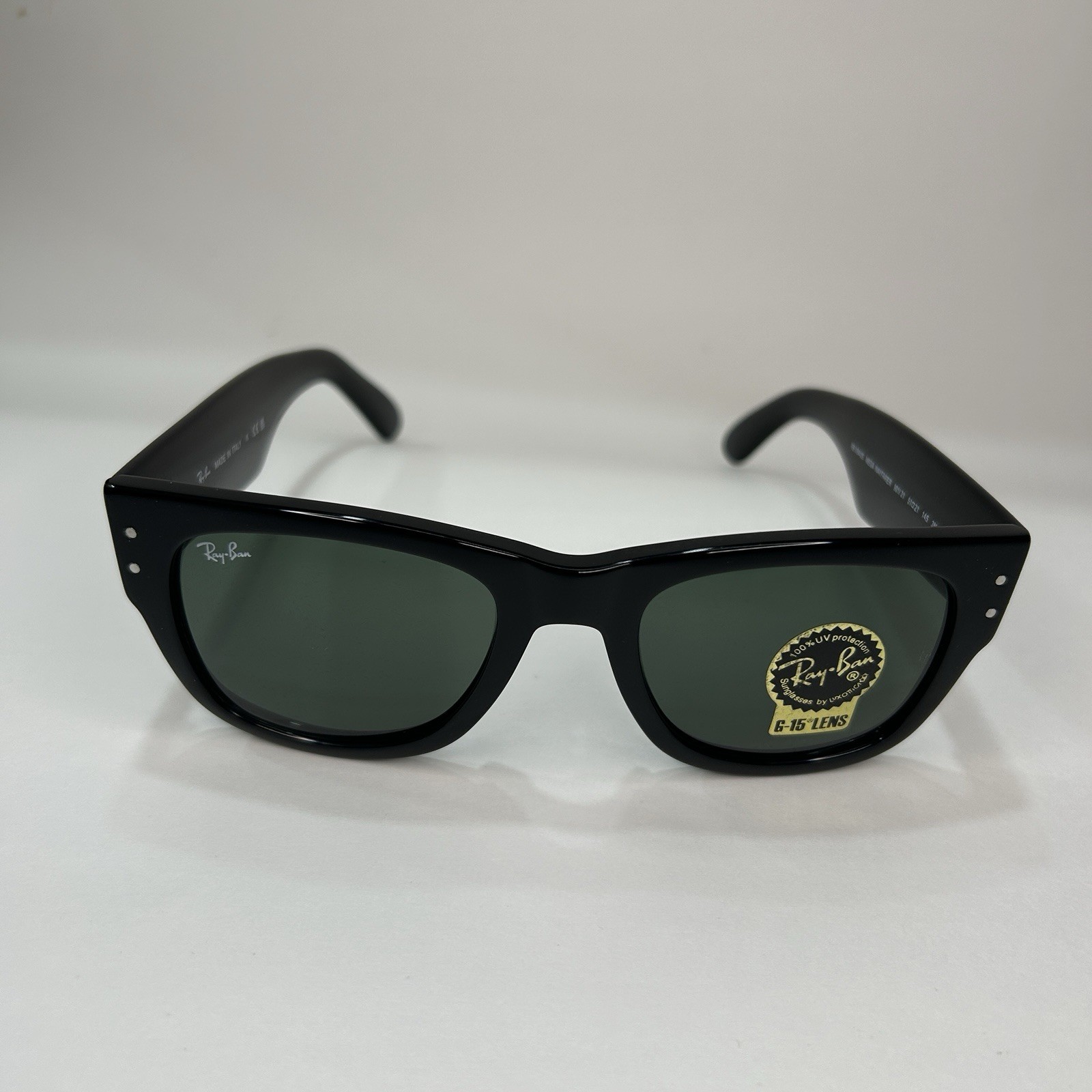 NEW Mega Wayfarer Ray-Ban RB0840S 901/31 51-21 Unisex Sunglasses – Black/Green