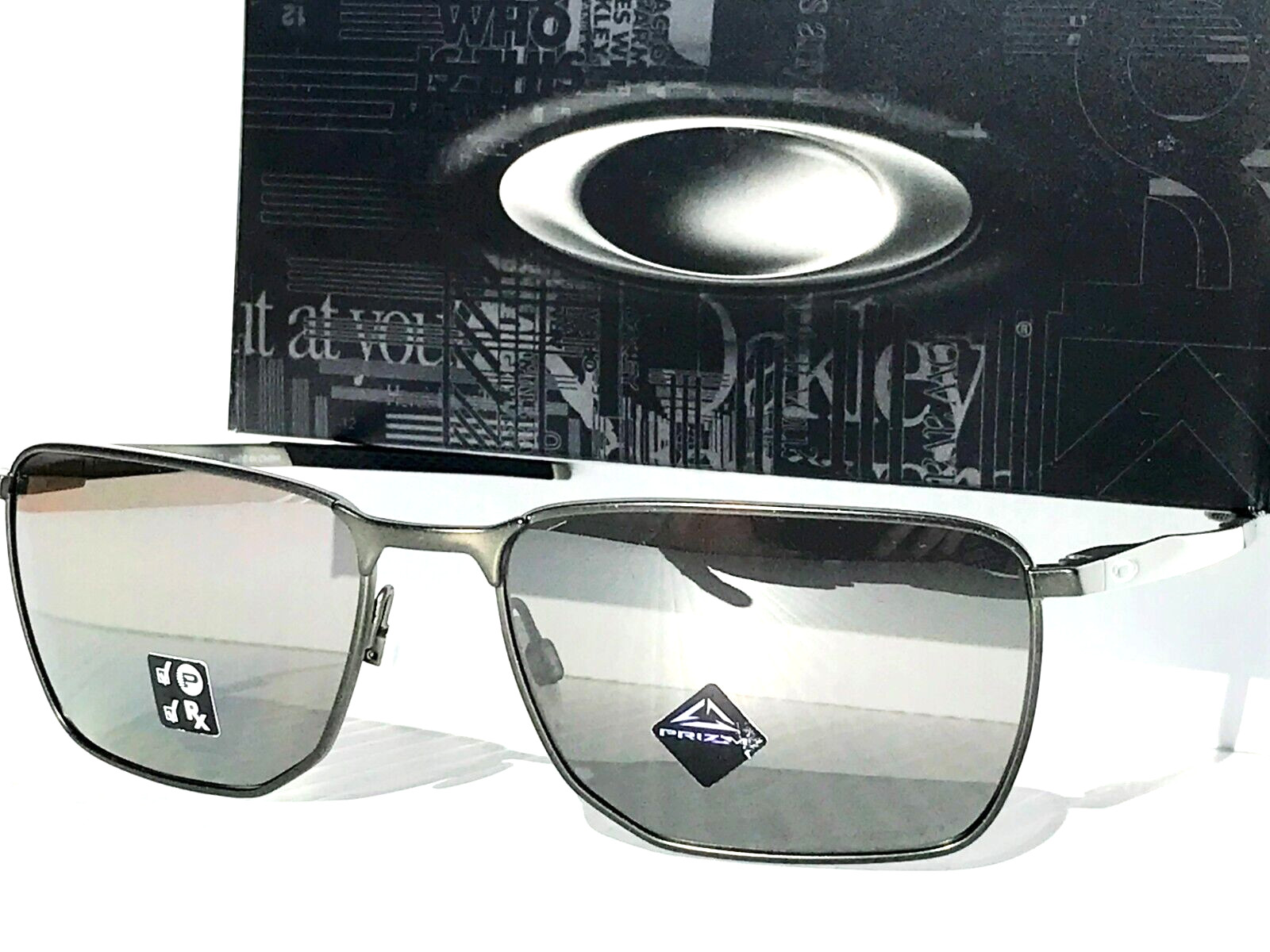 NEW* Oakley EJECTOR Carbon Metal w POLARIZED PRIZM Black Sunglass 4142-03