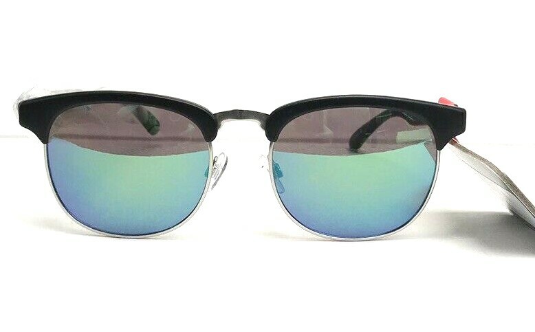 NEW Men’s Foster Grant Sunglasses Teal MIRROR Cali Black Silver US Seller Fast