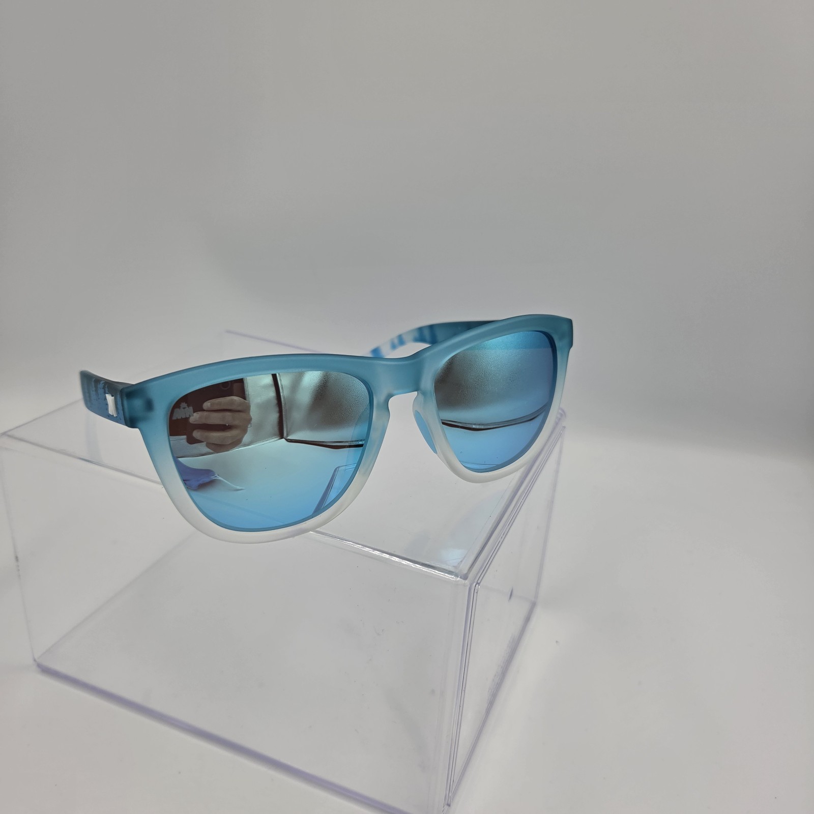 Knockaround #JUSTSHOWUP Limited Edition Forest Print Blue Mirror Sunglasses NEW