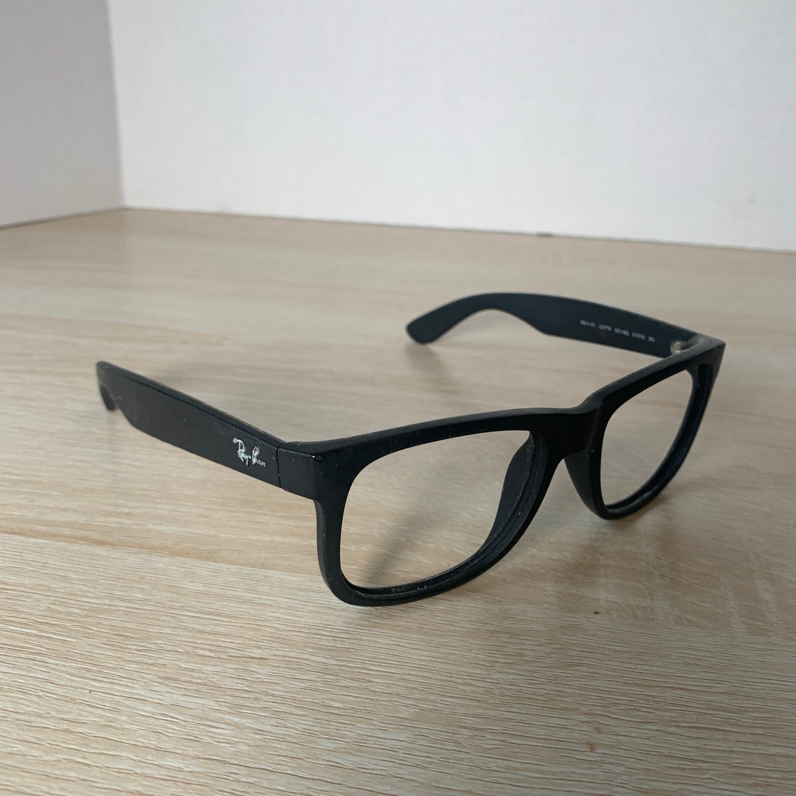 Ray-Ban RB4165 Justin 601/8G Sunglasses Black Rubber FRAMES READ 51-16 Italy