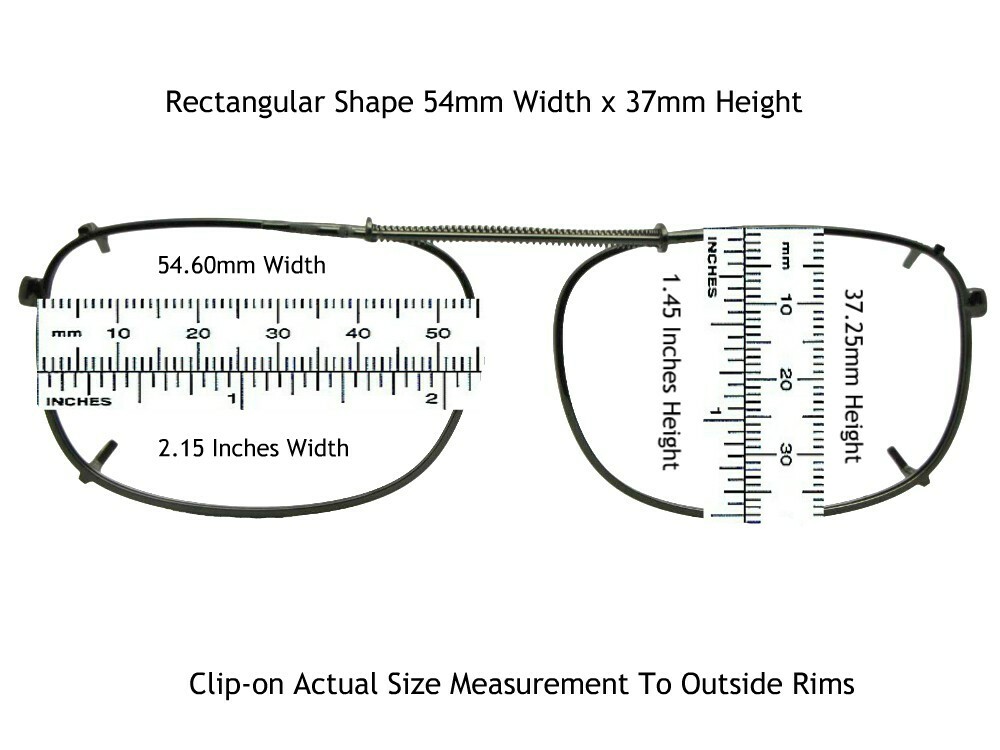 Rectangular Shape Non Polarized Clip-on Sunglasses