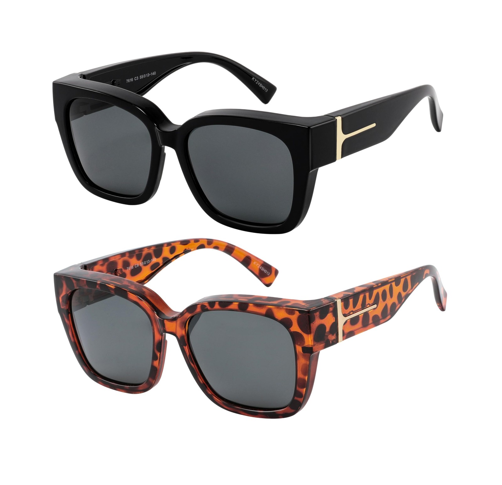 Yogo Vision Polarized Fit Over Glasses Sunglasses for Women Men Wear Over