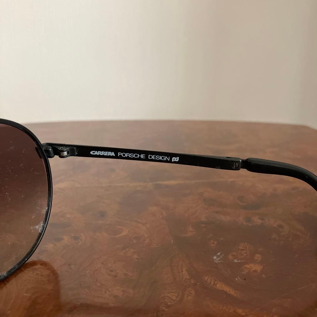 Vintage Porsche Design Carrera Folding Sunglasses Brown Lens Black Frame 90s