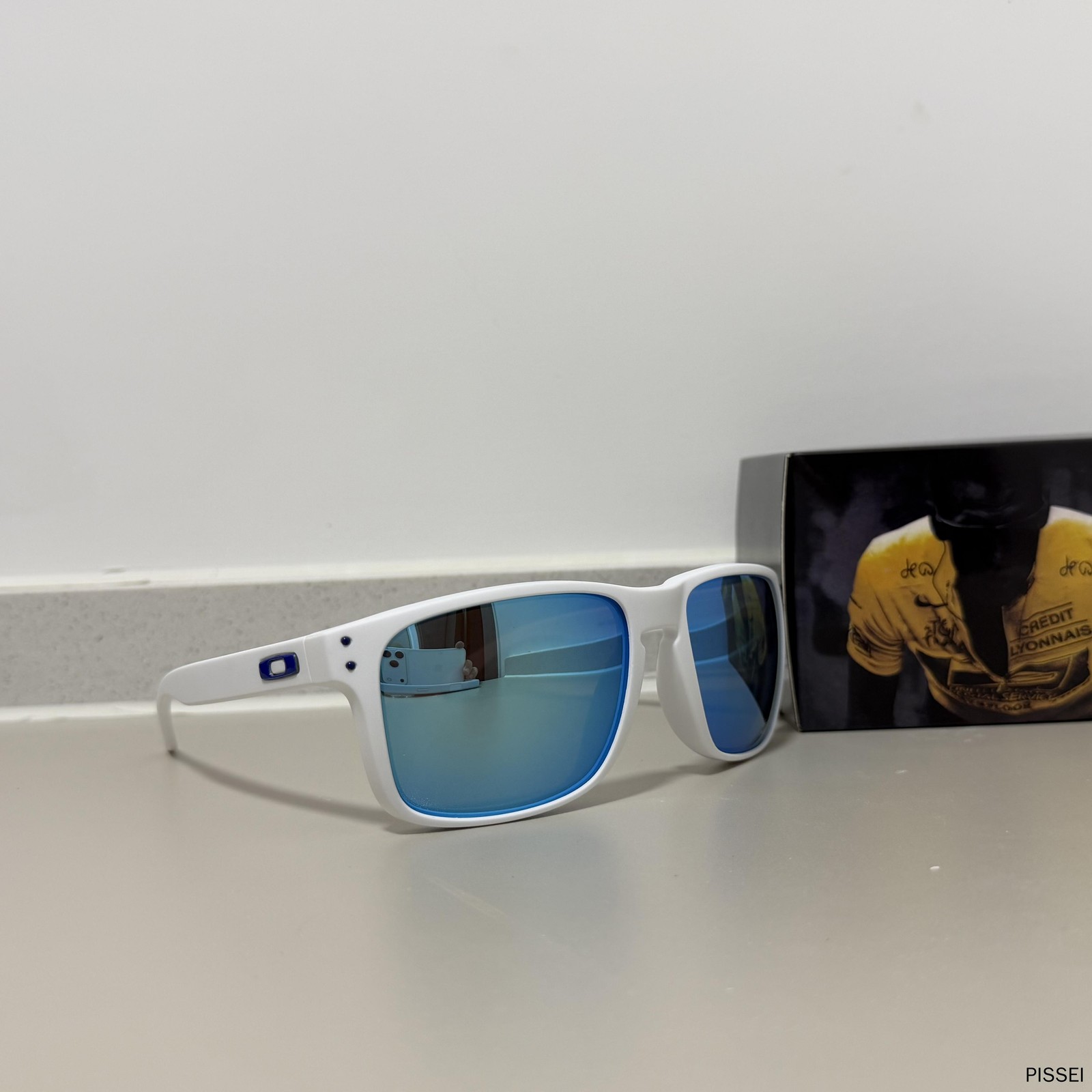 Oakley HOLBROOK XXL 9487 White frame sunglasses with ice blue polarized IN BOX