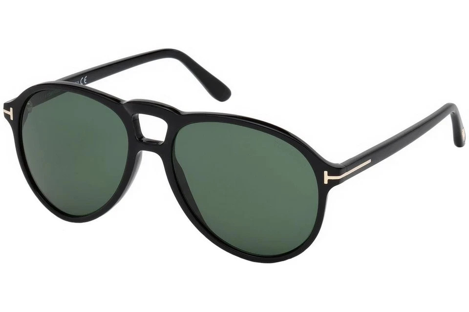 Tom Ford Lennon FT0645 01N Black Sunglasses Gafas de sol Green Lens 57-17-145