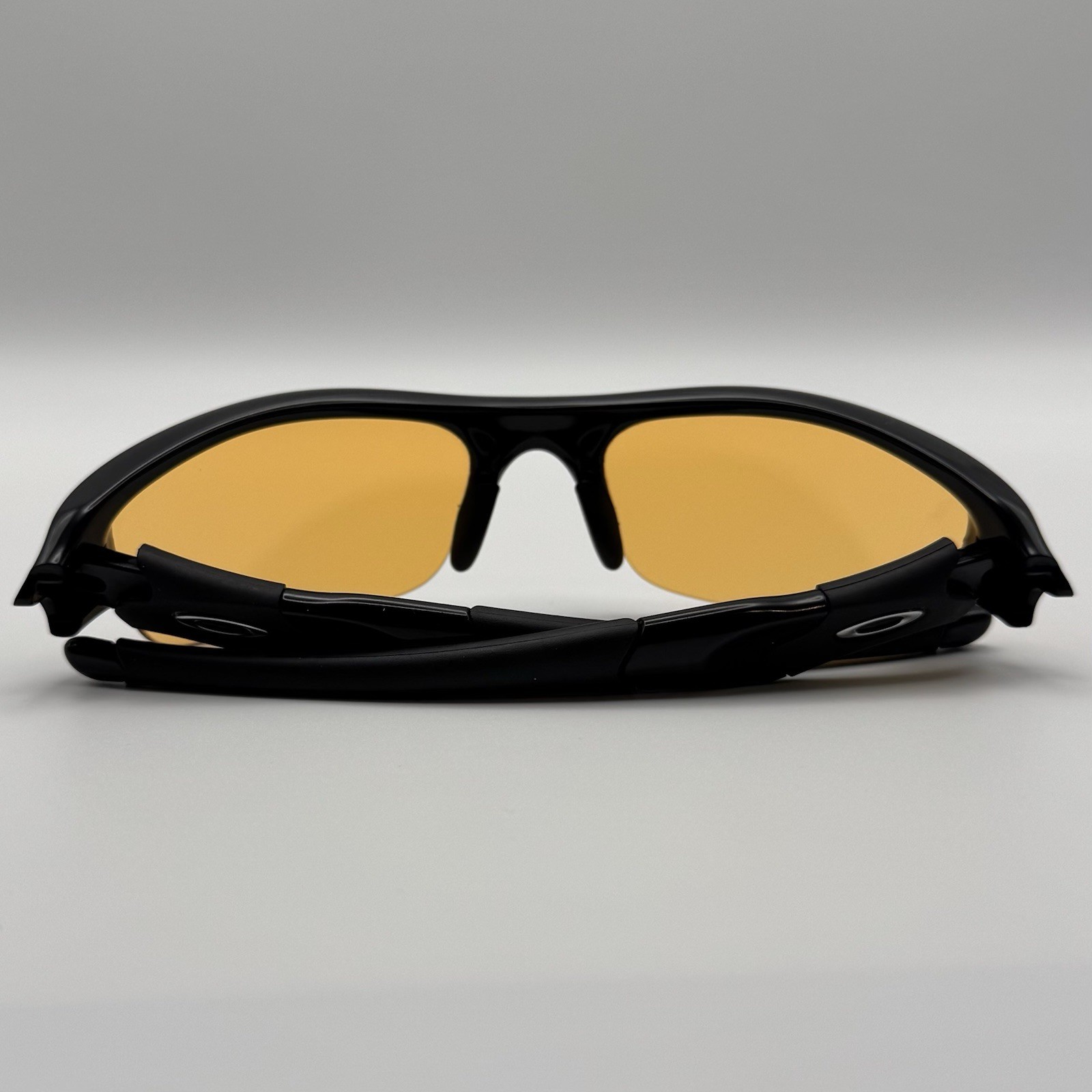 Oakley Flak Jacket XLJ 03-953 Jet Black Yellow Persimmon Sunglasses Made In USA
