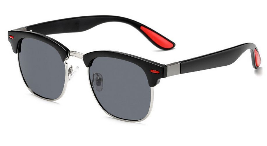 Classic Retro Rivet Polarized Sunglass Men Fashion Accessory Plastic Eyewear 1pc