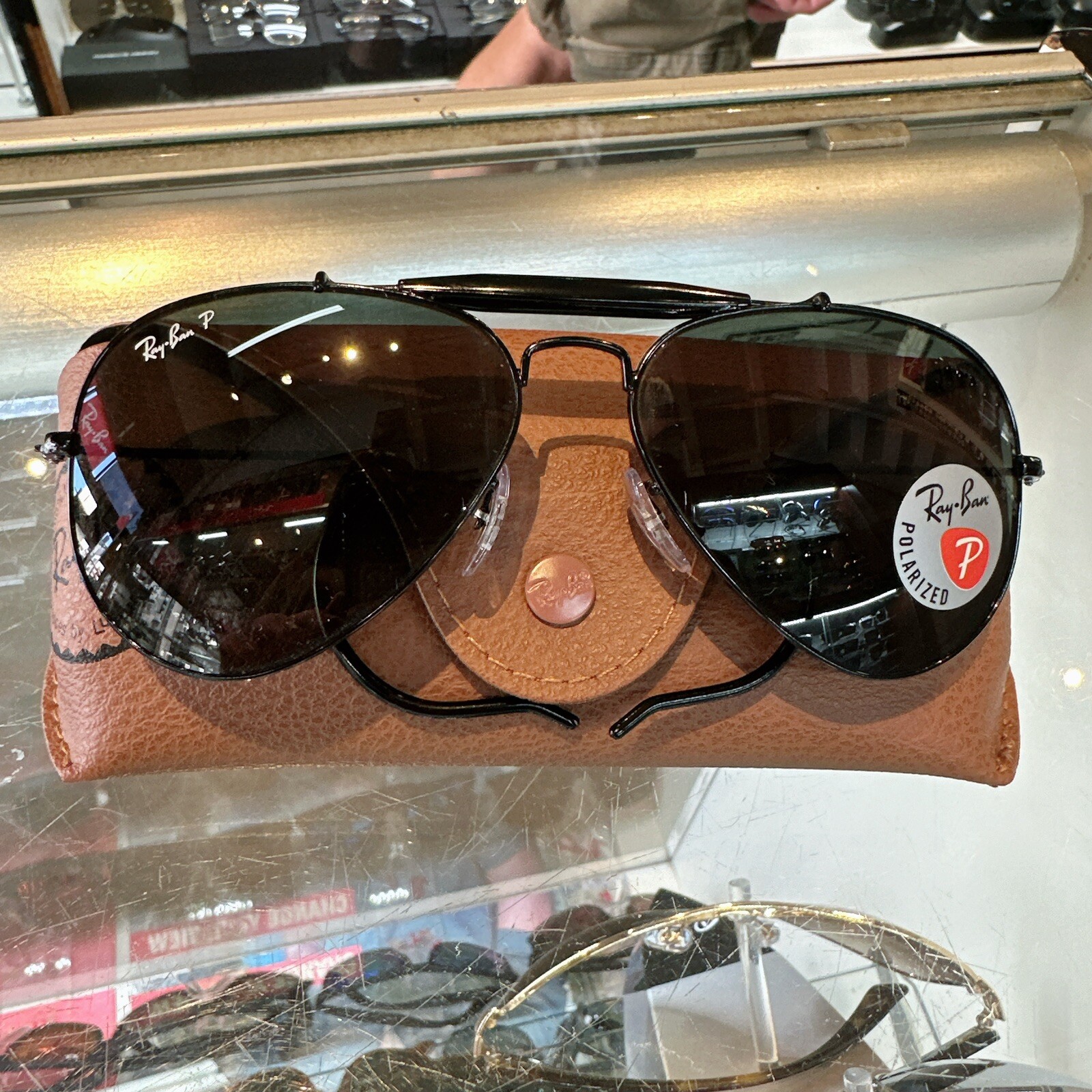 New Ray Ban Sunglasses RB 3030 Black outdoorsman Cable 58mm polarized lens