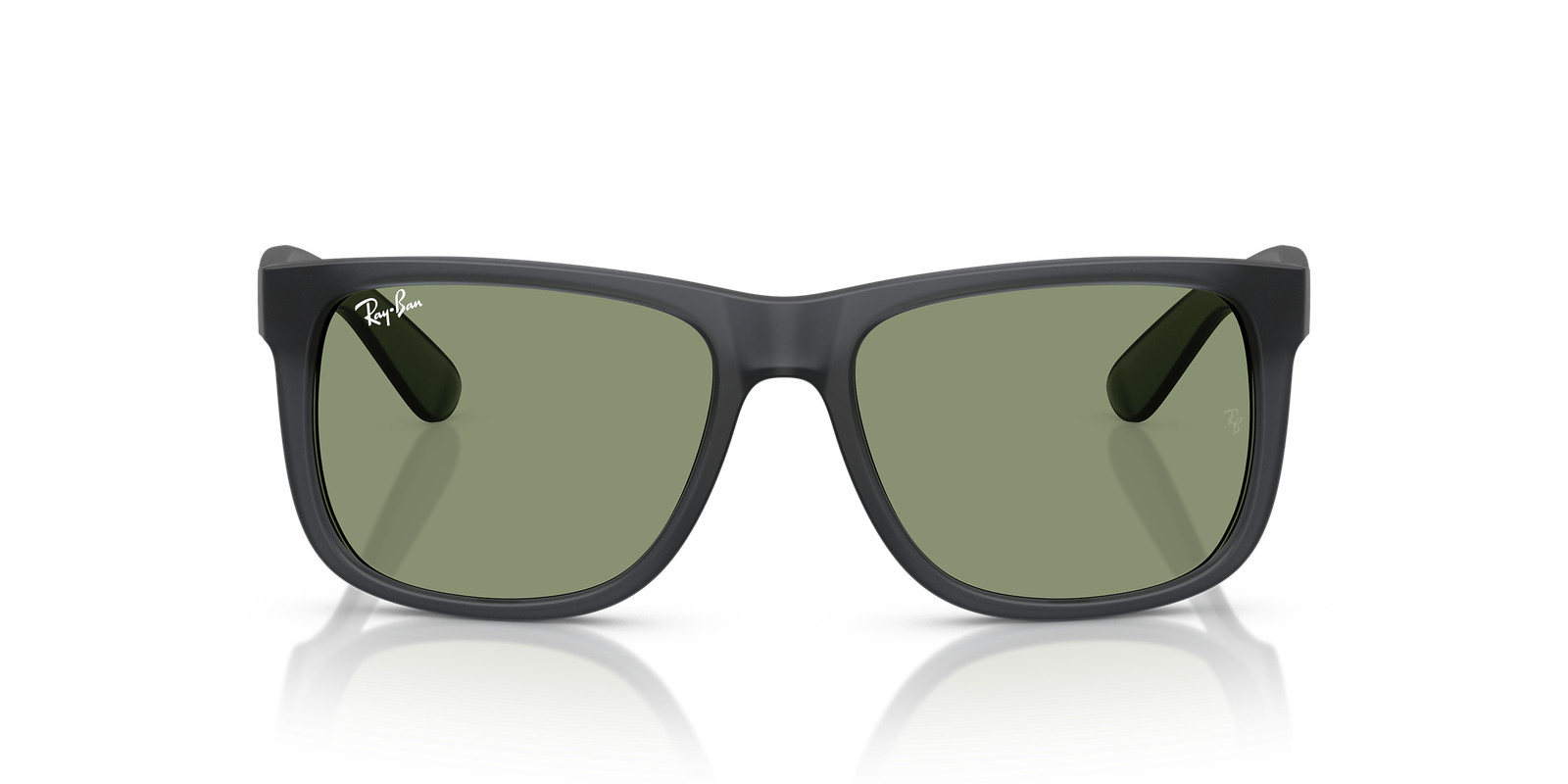 Ray-Ban Justin Classic Matte Opal Grey/Green 54mm Sunglasses RB4165 687382 54-16