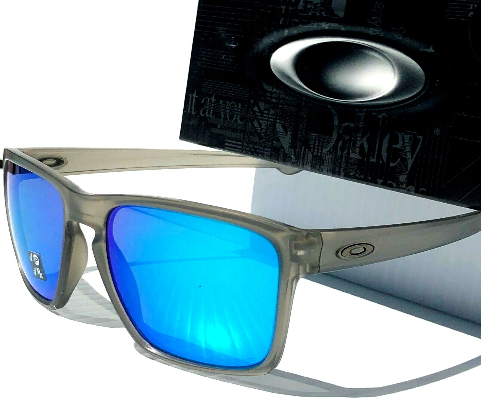 NEW* Oakley SLIVER XL Matte Grey Ink POLARIZED Sapphire Iridium Sunglass 9341-03