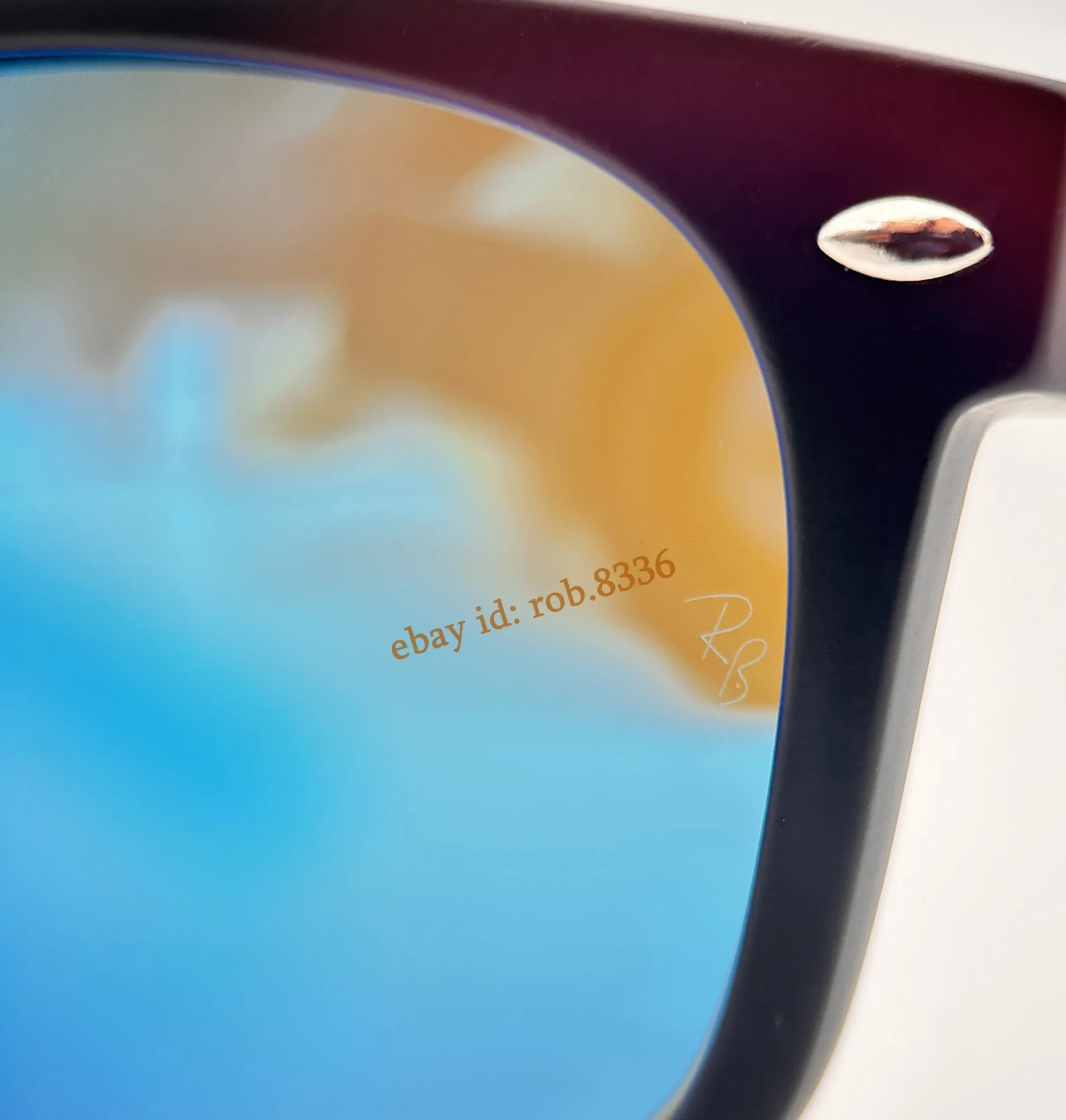 Ray-Ban RB2132 New Wayfarer Sunglasses 55mm Blue Flash Mirror Lens 622/17 UV New